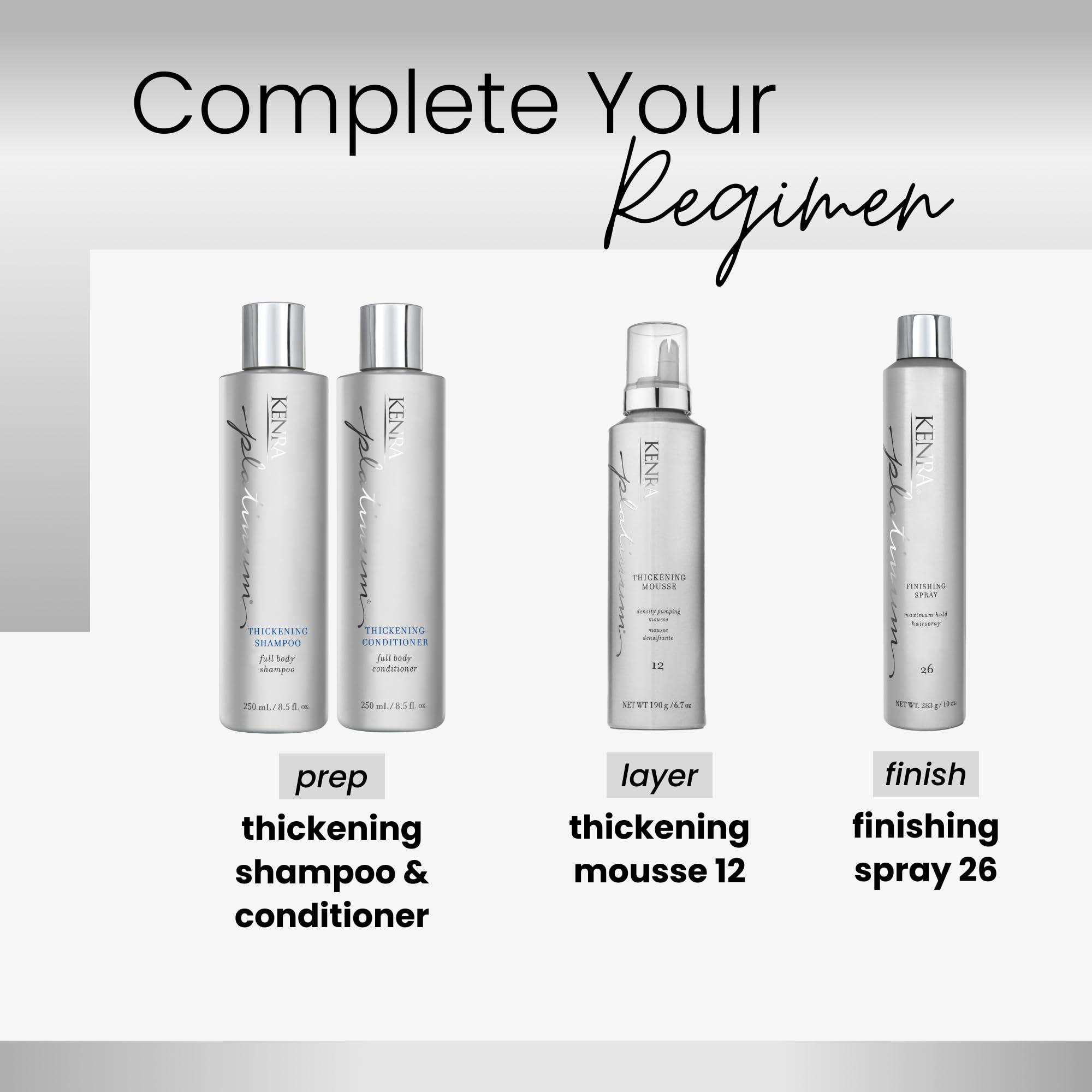 Kenra Platinum Thickening Shampoo/Conditioner | Provides Nourishment & Delivers Shine | Increases Thickness & Volume | Body & Fullness | Protects Against Humidity | All Hair Types - Image 6