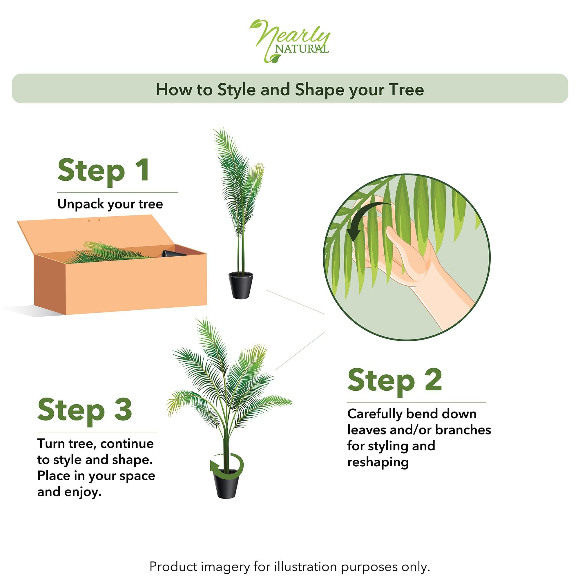 Nearly Natural 4ft Golden Cane Palm Artificial Tree - Image 3