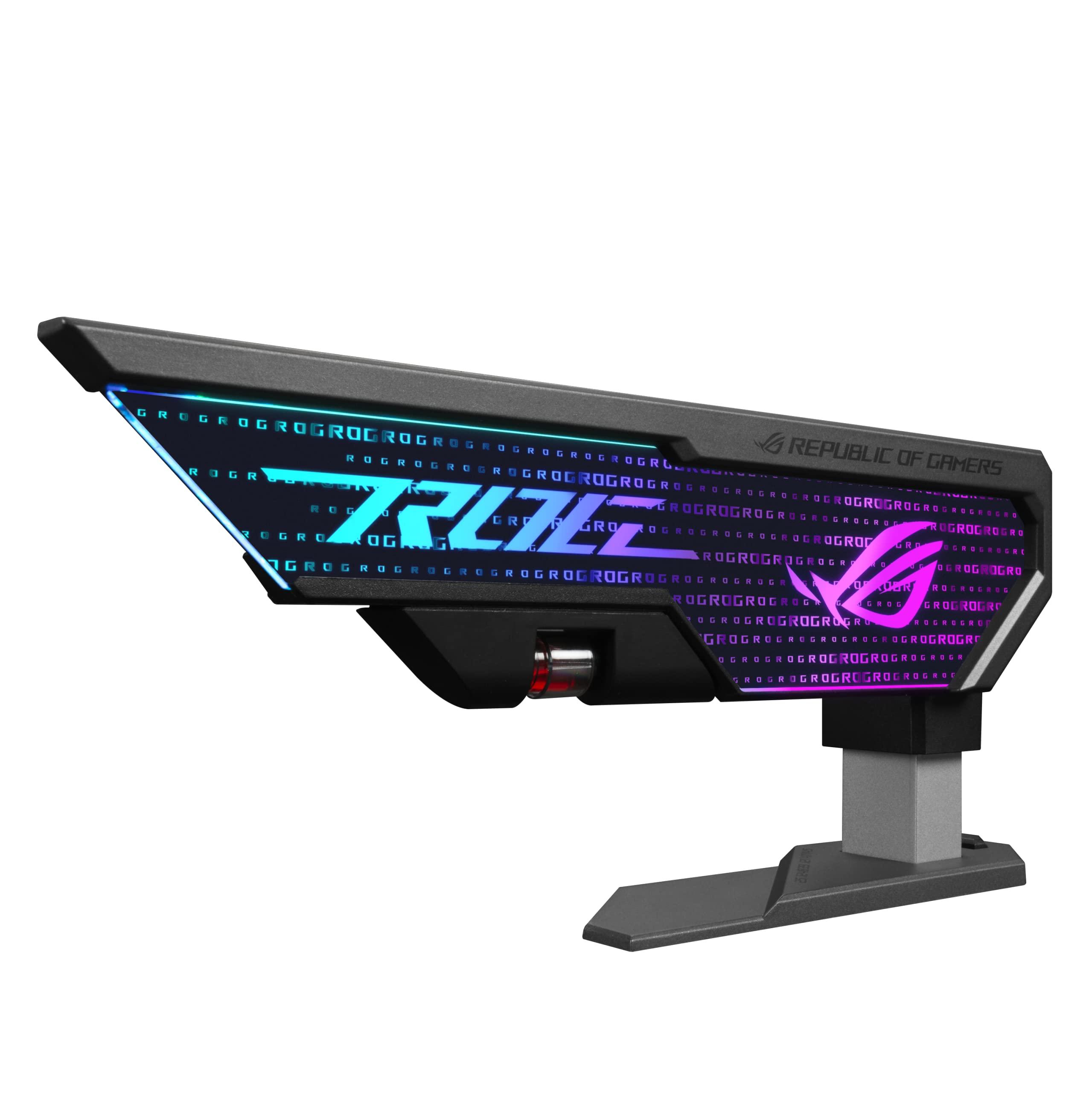 ASUS ROG Herculx Graphics Card Anti-Sag Holder Bracket (Solid Zinc Alloy Construction, Easy Toolless Installation, Included Spirit Level, Adjustable Height, Wide Compatibility, Aura Sync RGB) - Image 2