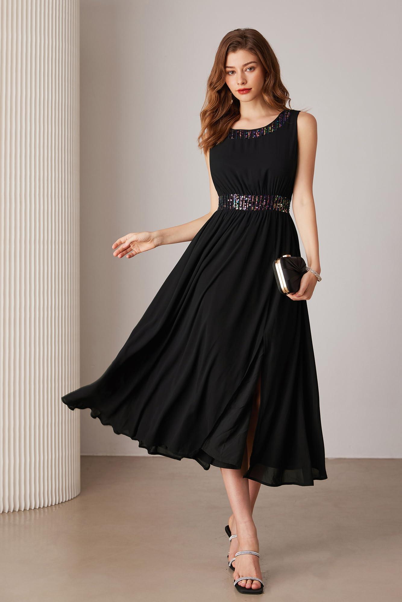 GRACE KARIN Women's Formal Dresses Mother of The Bride Dresses for Wedding Party Cocktail Dress Two Piece Dress Sequin Dress - Image 6