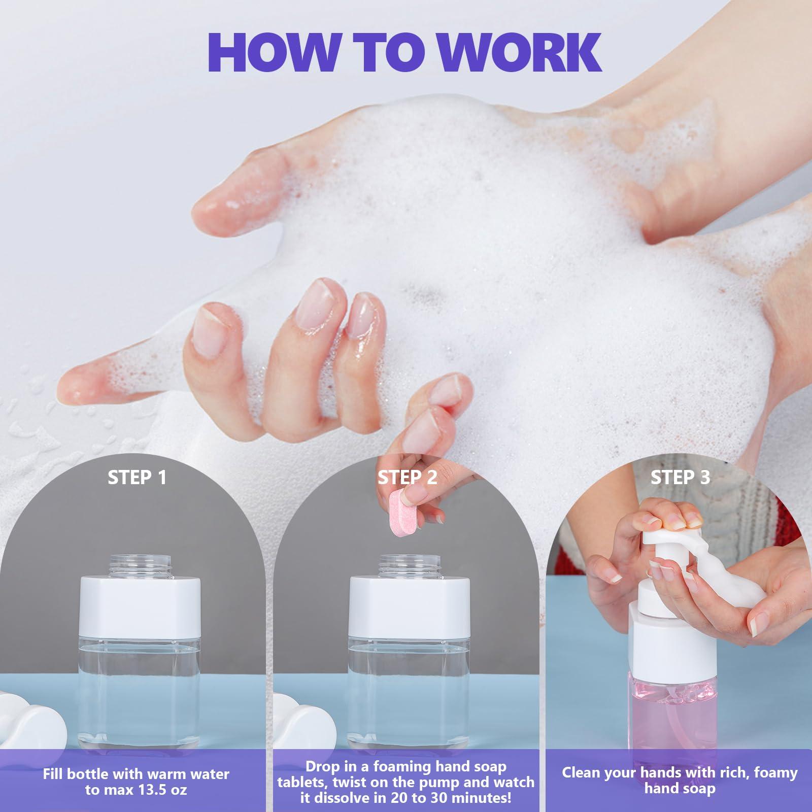 USKICH Foaming Hand Soap Tablet Refills -48Pack | Eco Friendly Products & Cleaning Supplies | Variety Fragrance Soap Refills Tablets for Using With Foaming Hand Soap Dispenser (48 x 8 Fl oz bottles) - Image 4