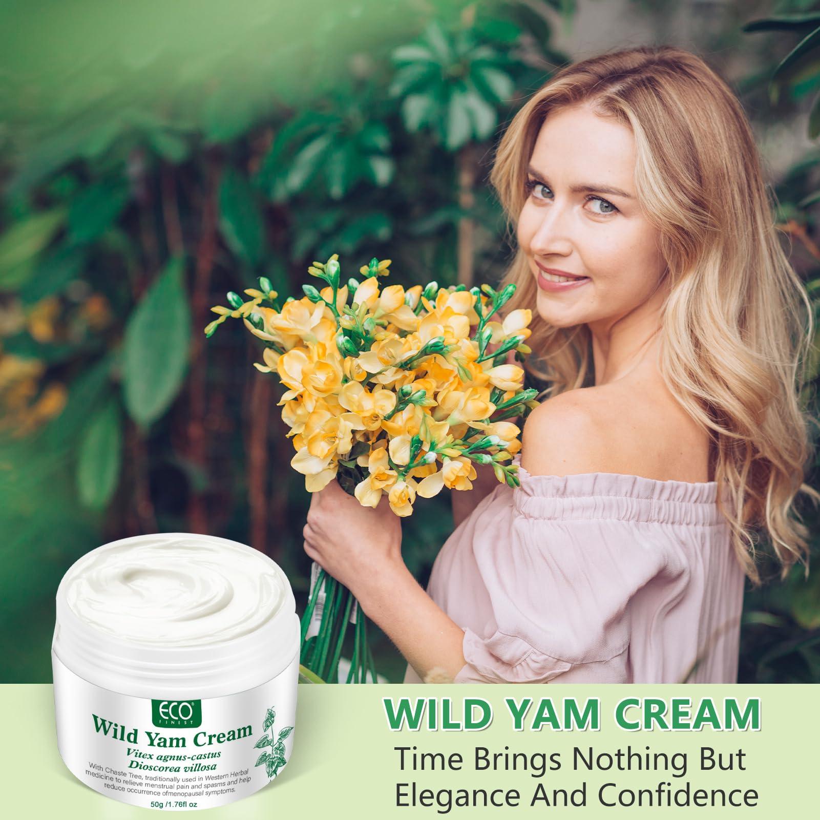 WFDL Wild Yam Cream for Hormone Balance, Organic Yam Cream with Chasteberry, Aloe & Vitamin E for Menopause Relief, Soothes Night Sweats & Hot Flashes, Eases Mood Swings (1.76 OZ) - Image 6