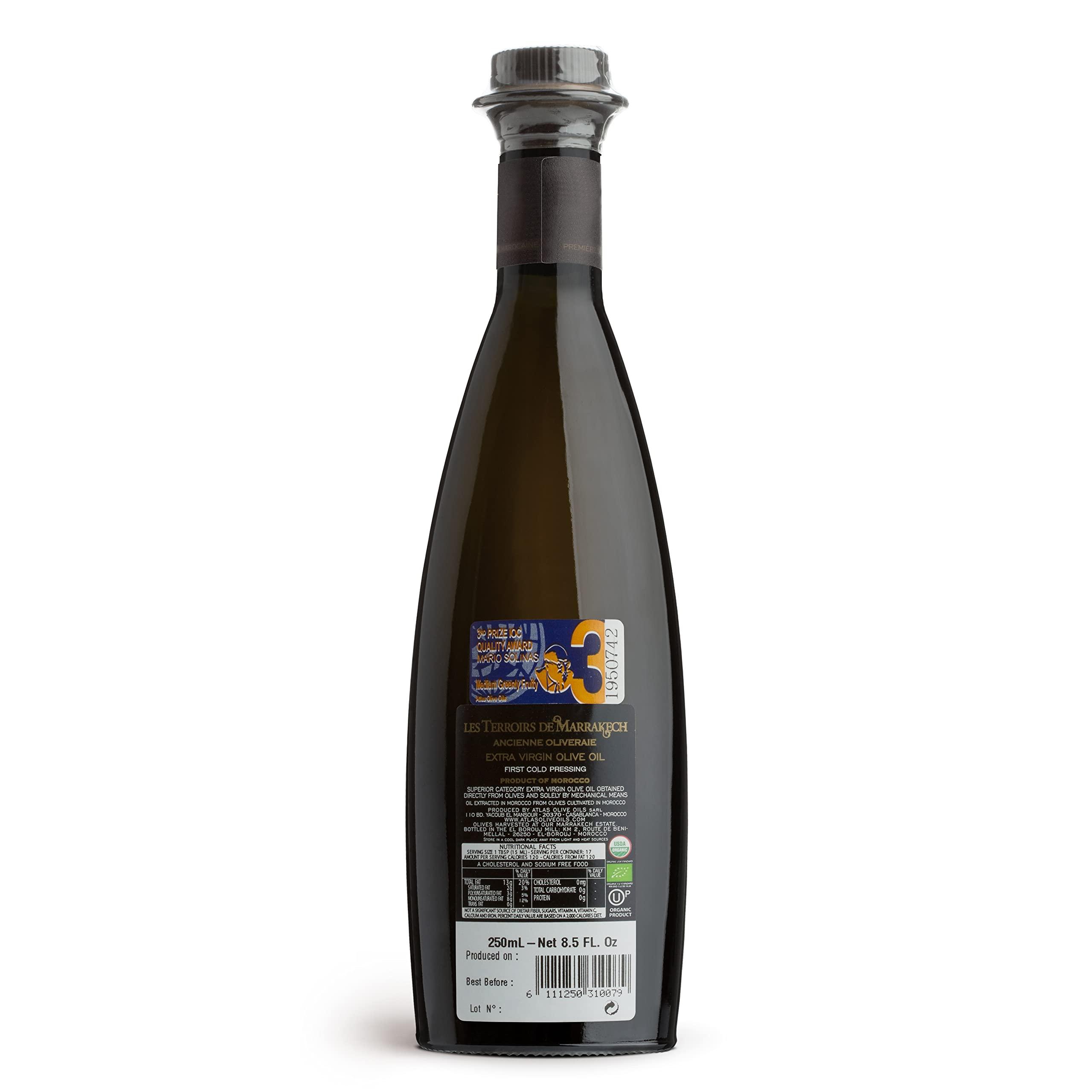 Les Terroirs De Marrakech Extra Virgin Olive Oil, Polyphenol Rich Olive Oil, Moroccan Cold Pressed EVOO Oil, Keto Organic Olive Oil, USDA Certified, Award Winning, Carbon Neutral, 8.5fl oz. Bottle - Image 2