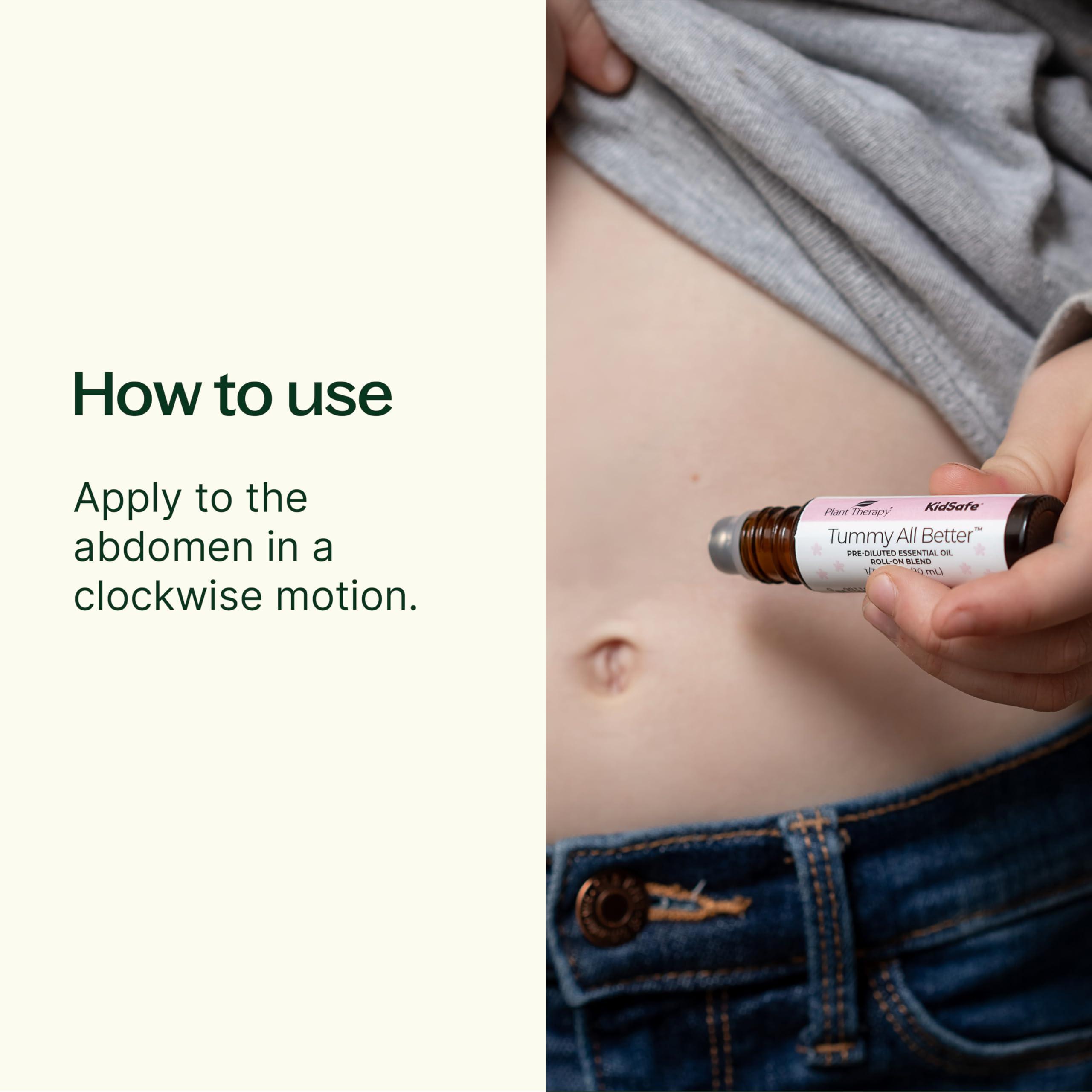 Plant Therapy KidSafe Tummy All Better Essential Oil Blend Pre-Diluted Roll-On 10 mL (1/3 oz) 100% Pure, Therapeutic Grade - Image 2