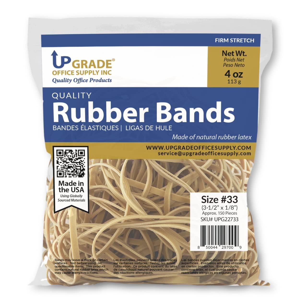 Upgrade Office Supply UPG22733 Rubber Bands, Size #33 (3-1/2” x 1/8”), 150 Bands, 1/4 lb, USA - Image 4