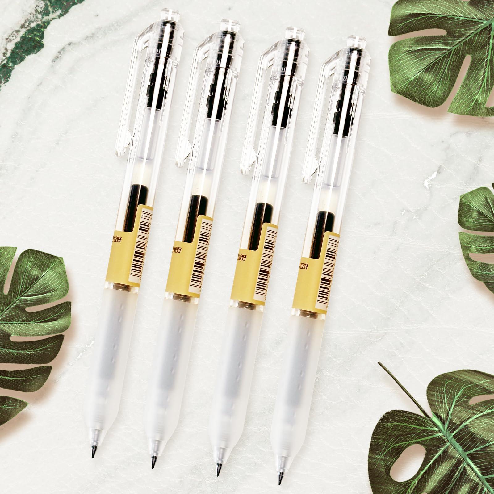 12 Pcs, Gel Pens 0.5mm, Retractable Pens, Black Pens 0.5 Fine Point, Style of Japanese Gel Pen, Retractable Gel Pens for Asian Korean Japan Office School Supplies - Image 5