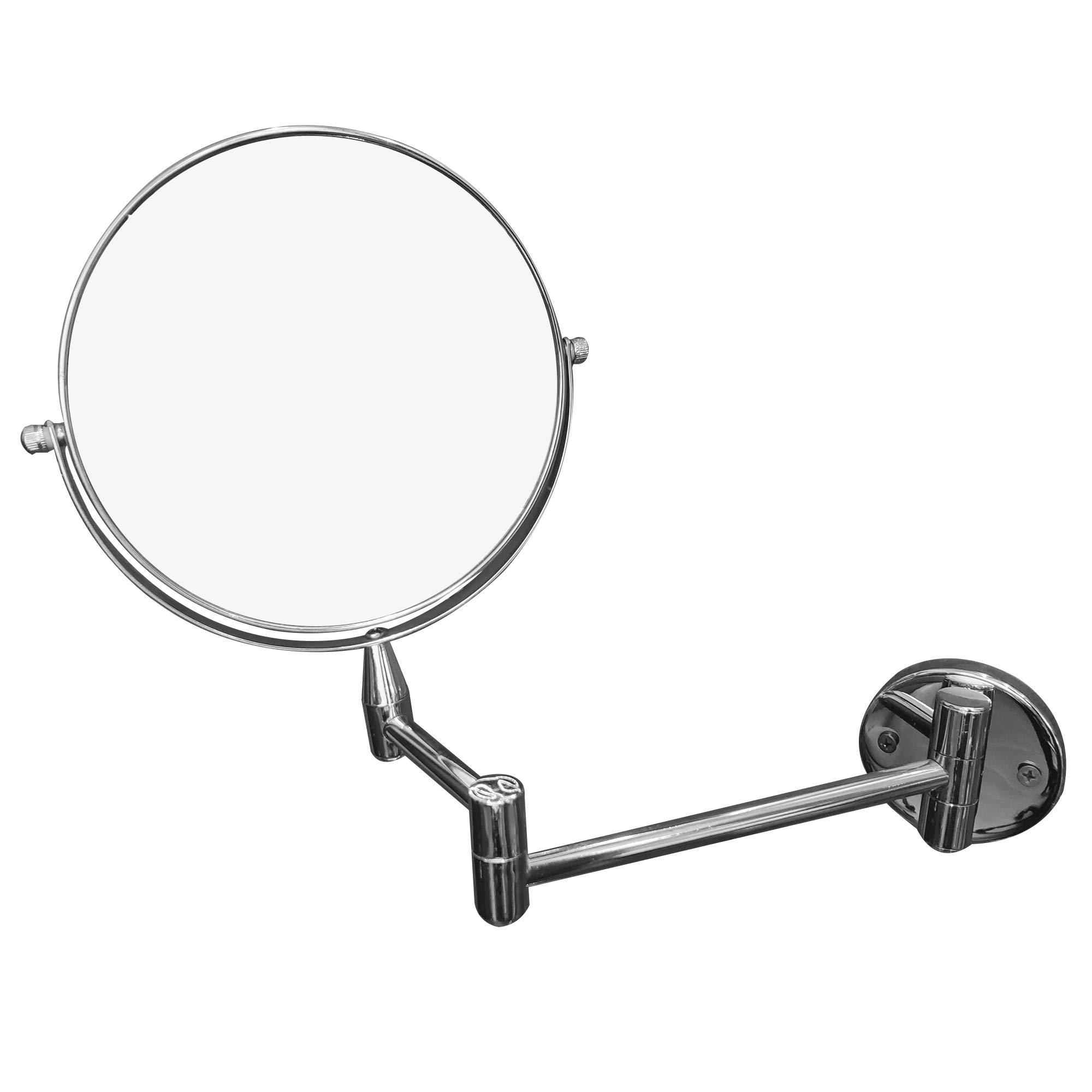 Rucci Normal View Swivel Arm Wall-Mounted Mirror, Silver, 7X - Image 3