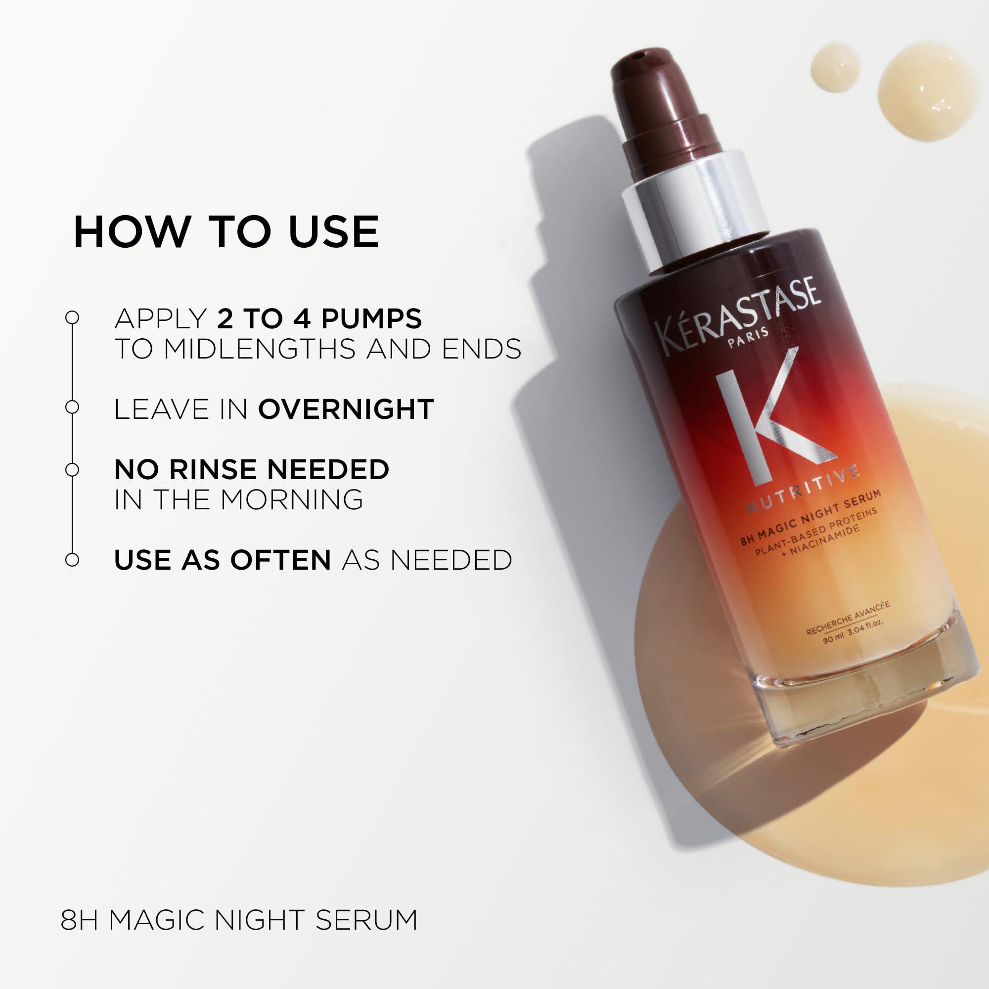 Kerastase Nutritive 8H Magic Night Serum - Overnight Treatment for Dry Hair, Enhances Shine, With Plant-Based Proteins - Image 5