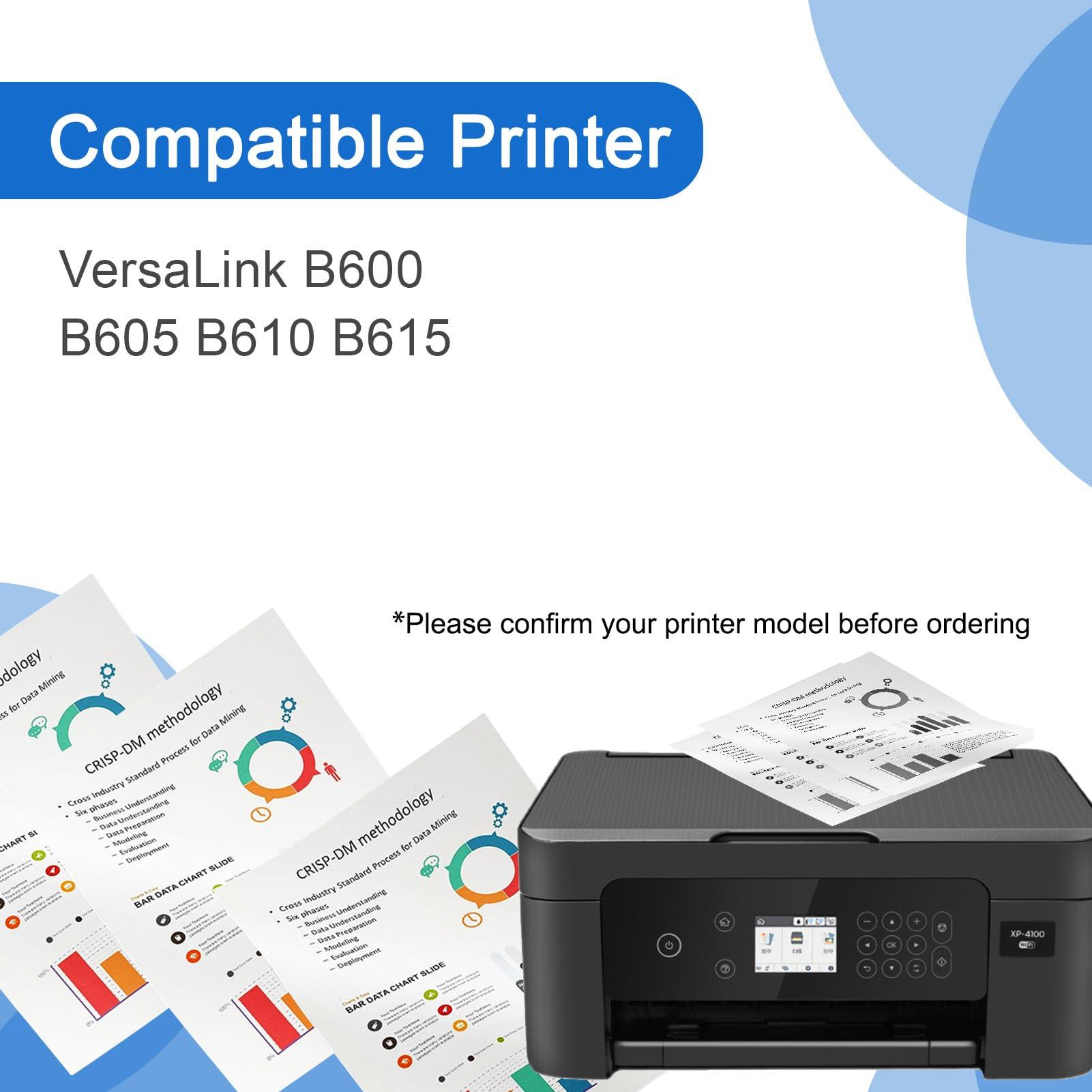 B600/B610 Toner Cartridge Compatible for Xerox B600/B610 106R03944 Black Toner Cartridges Work for Xerox VersaLink B600 B605 B610 B615 Printers - Image 2