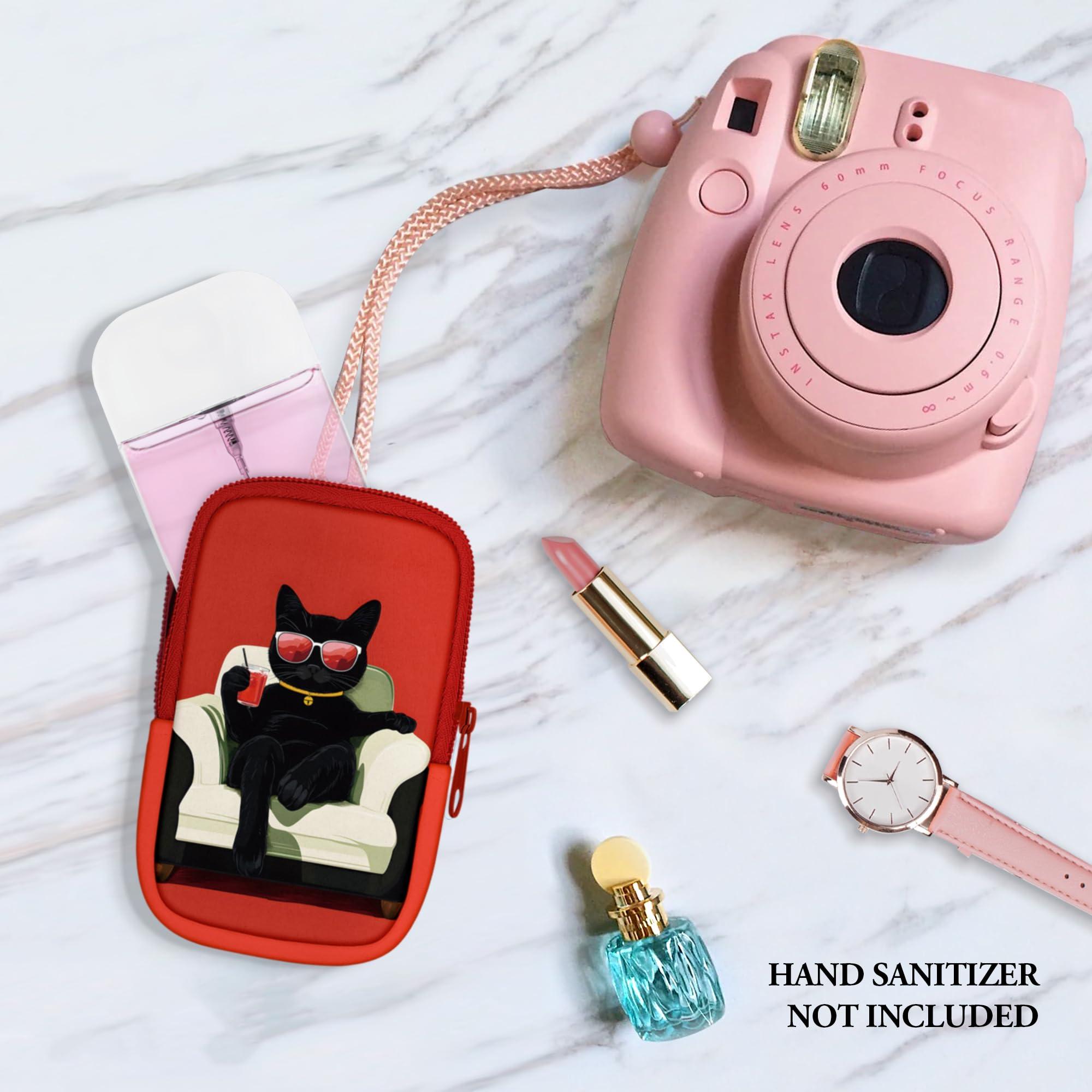 Energymax Hand Sanitizer Spray Case, Compatible with Touchland Hand Sanitizer Mist Spray, Portable Mini Pouch, Fashion Accessory Keychain with Snap Hook 1FL. OZ., Cat on the Sofa - Image 7