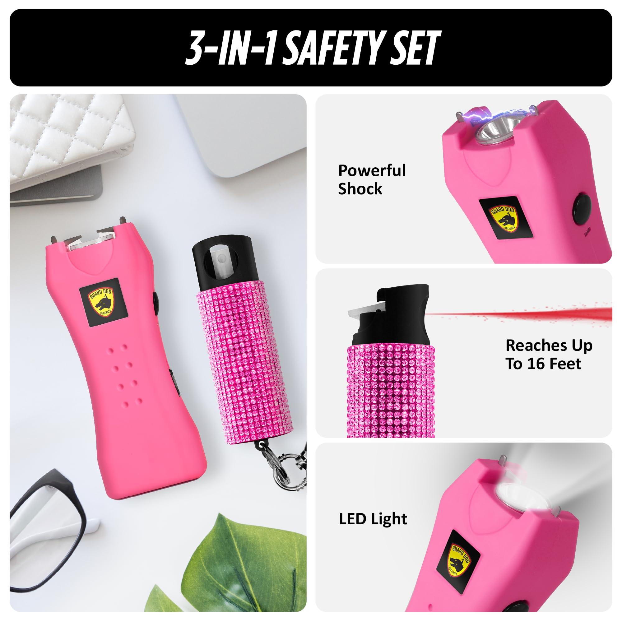 Guard Dog Security Pepper Spray and Stun Gun Flashlight, Rechargeable, Self-Defense Keychain for Women, Pepper Spray Stun Gun Combo, Personal Security Value Set, Rechargeable Flashlight, 0.5 fl oz - Image 4