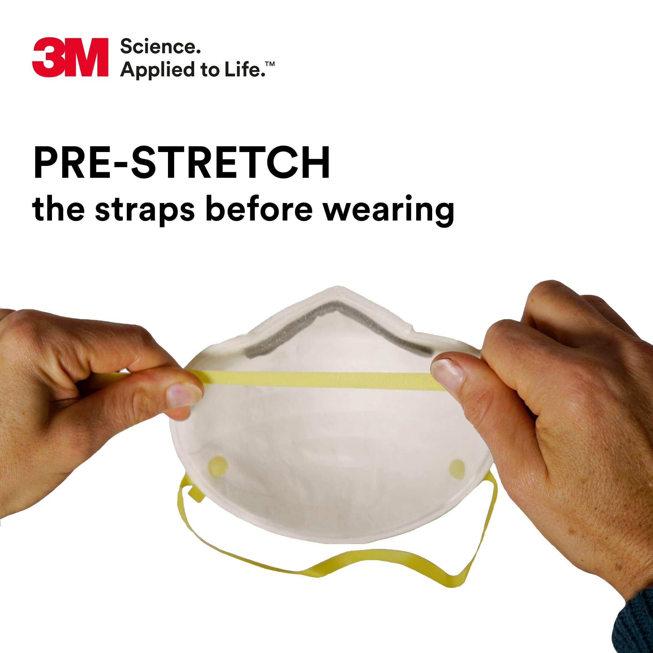 3M 8210 Particulate Respirator, N95, Pack of 20 Disposable Respirator, NIOSH APPROVED, Two-Strap Cup Style Design, Lightweight with Cushioning Nose Foam - Image 3