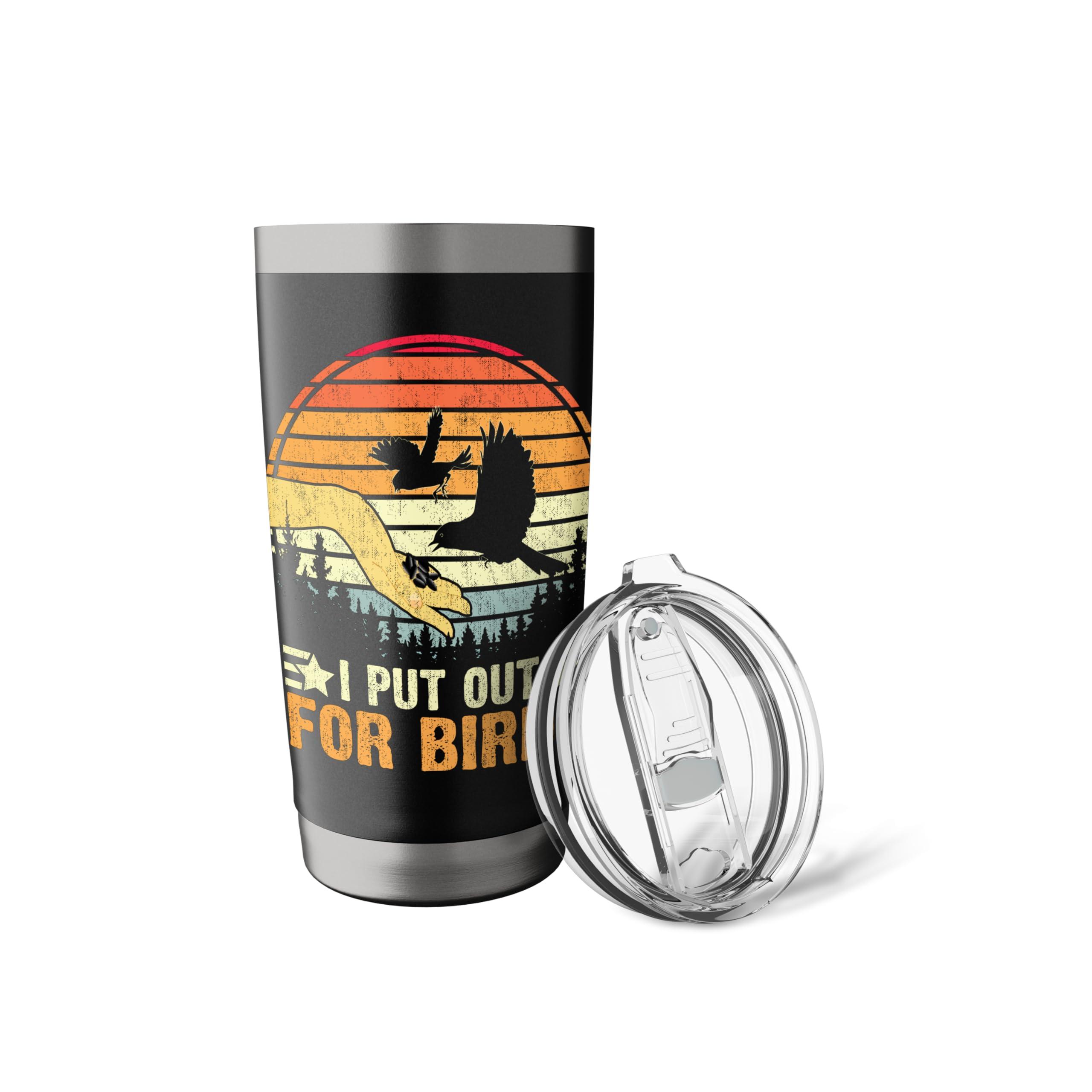 Bird Feeder - I Put Out For Birds Stainless Steel Insulated Tumbler - Image 6
