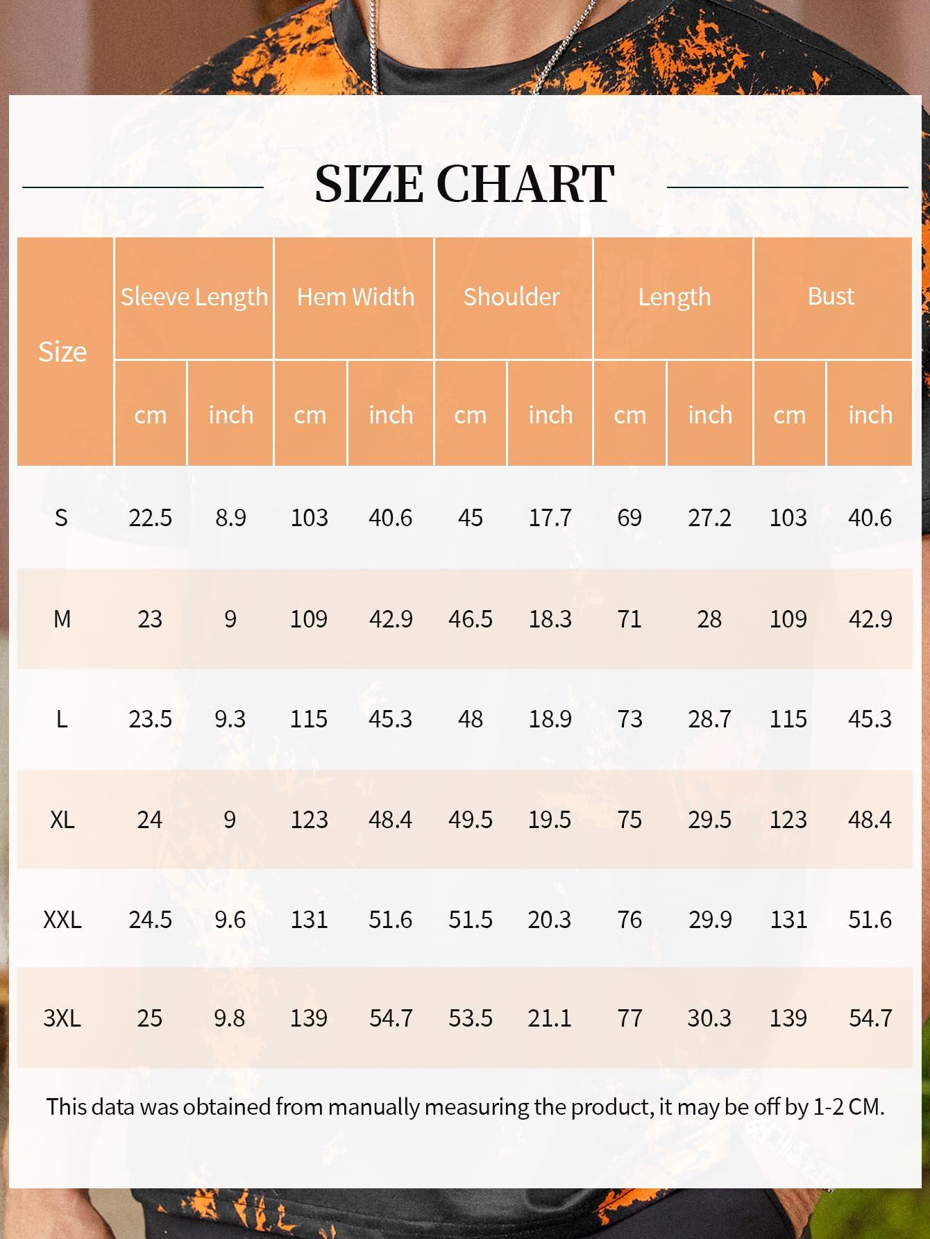 Hardaddy Men's Casual Tie Dye T-Shirts Short Sleeve Round Neck Graphic Tee Rock Band Tee Shirts - Image 6