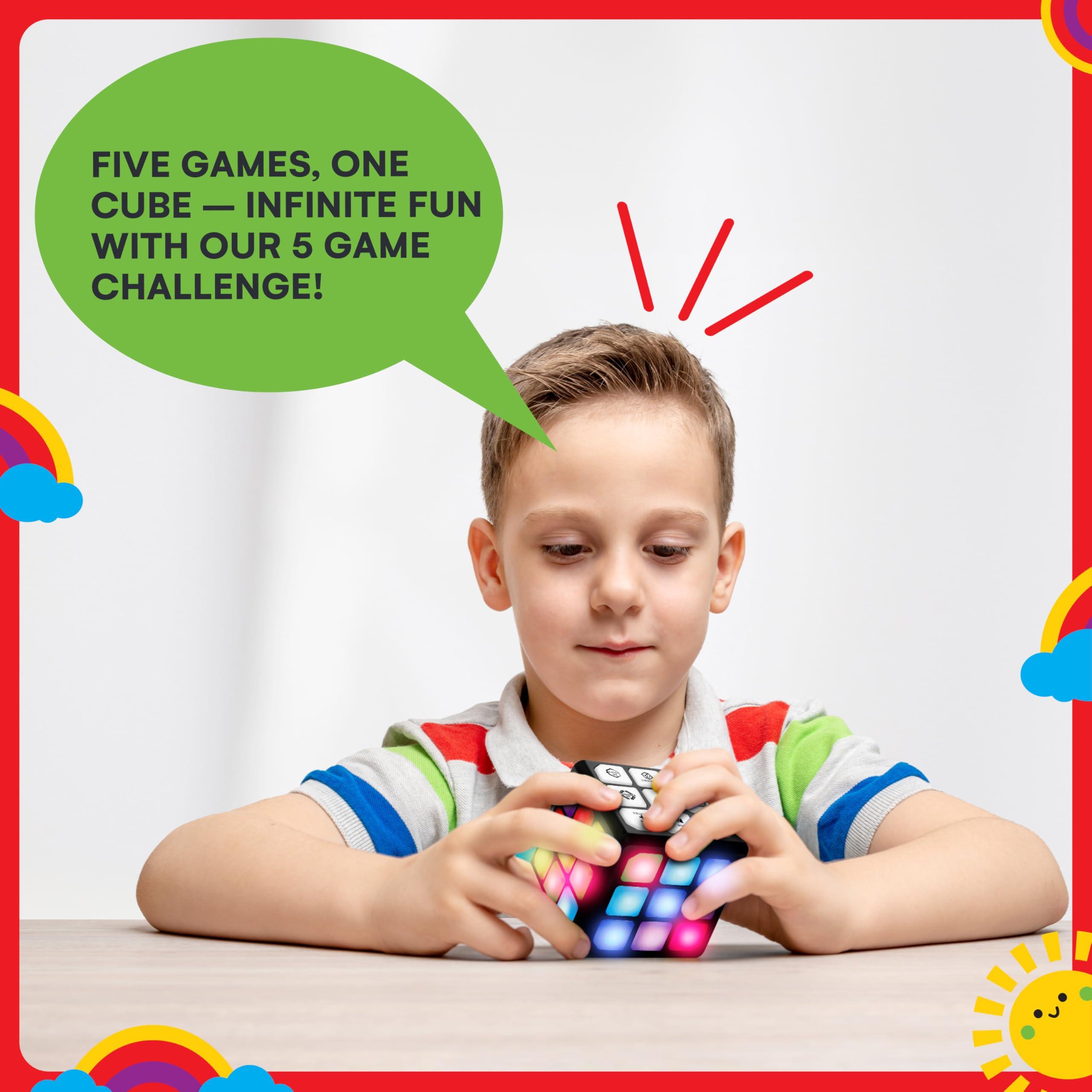 Winning Fingers Flashing Cube Electronic Memory and Brain Game - 4-in-1 Handheld Stem Toys for Kids - Cool Gadgets, Games for Boys and Girls - Fun Family Game for Kids Ages 6-12 - Educational Gift Toy - Image 3