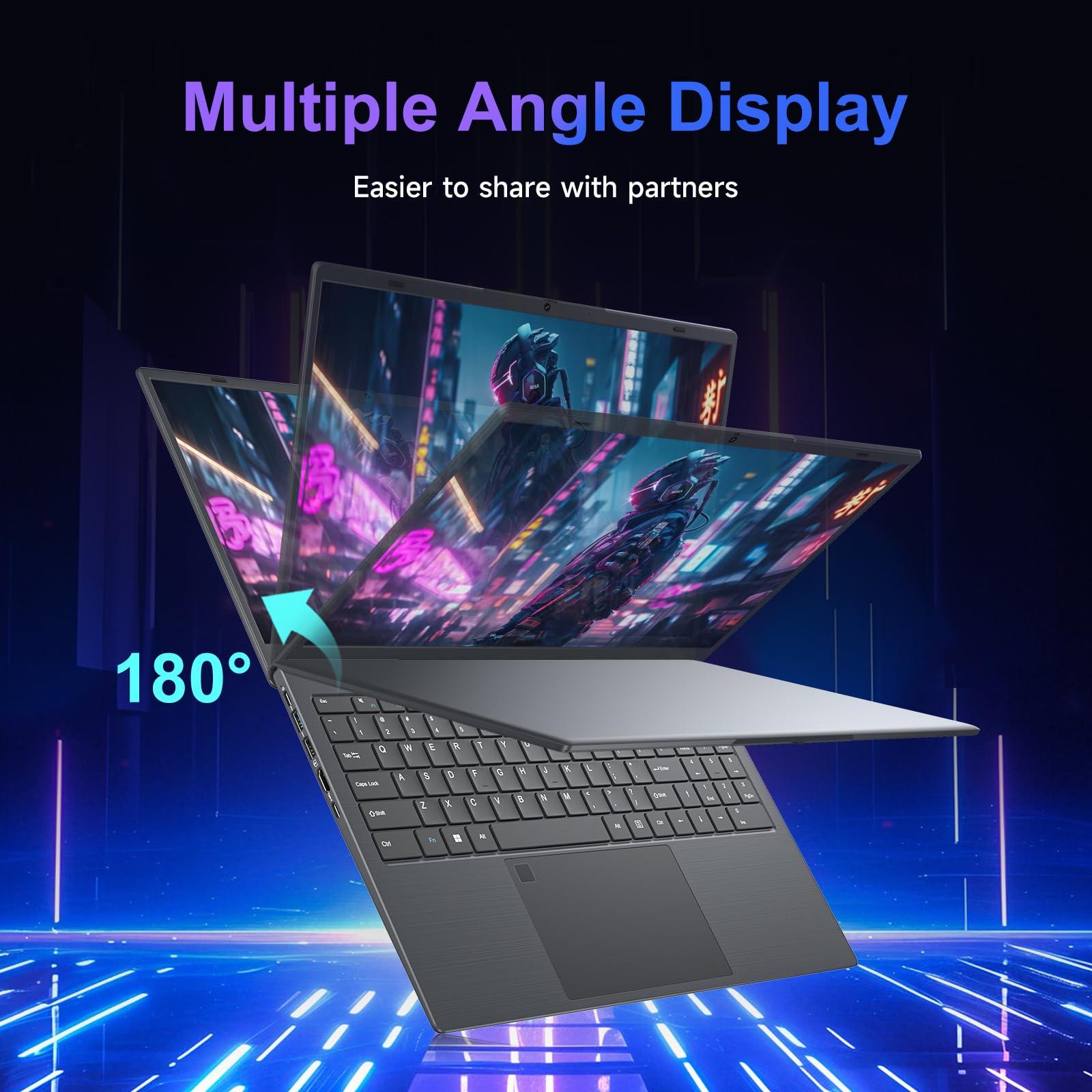 Akocrsiy 15.6 Inch Student Business Laptop Computer, LPDDR5 12GB RAM 512GB ROM, Intel N95 Processor(Up to 3.4GHz), Windows 11 Pro with FHD IPS Display, WiFi 5, Bluetooth 5.2, Type-C, HDMI, USB 3.2 - Image 9