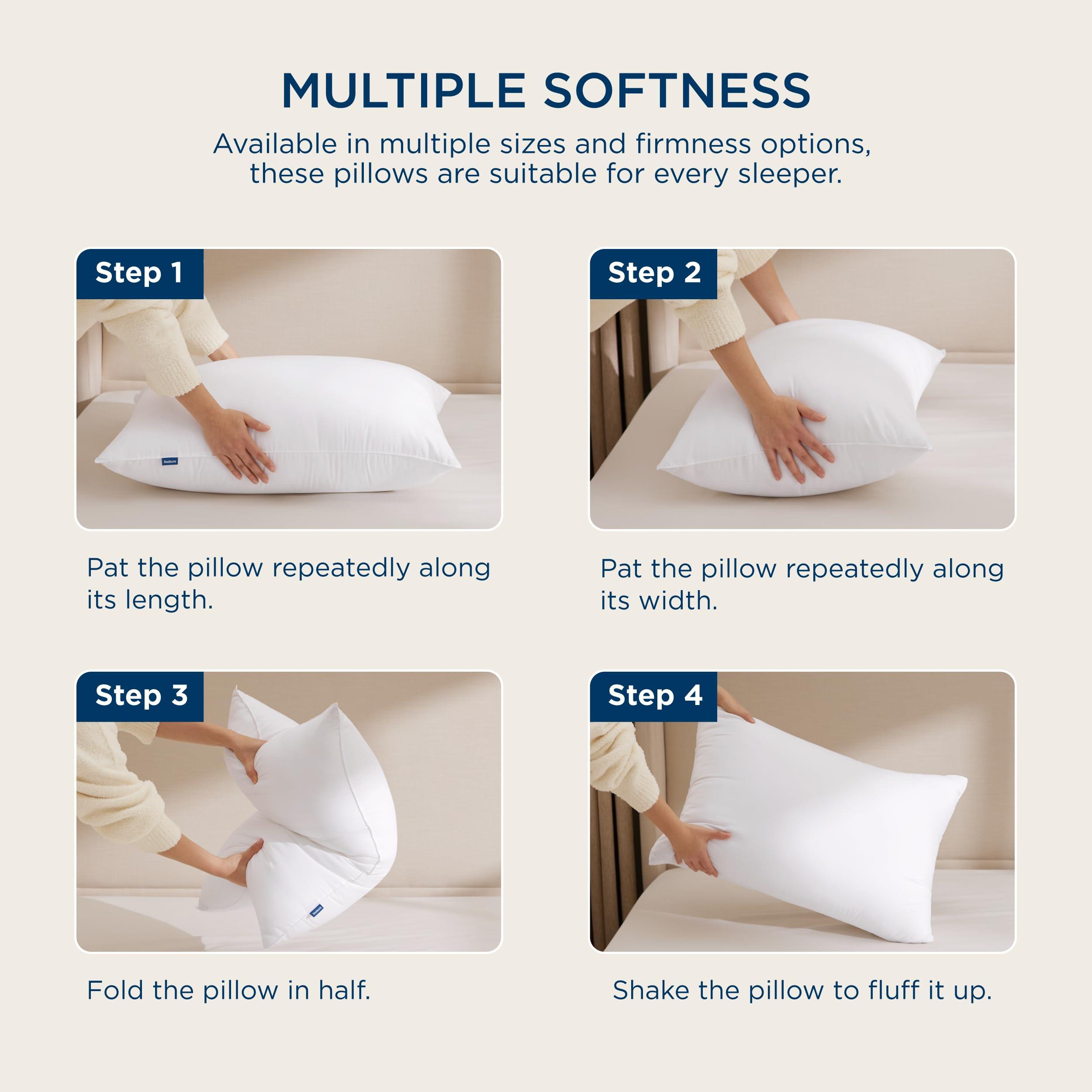 Bedsure Pillows Queen Size Set of 2 - Soft Bed Pillows for Sleeping 2 Pack, Fluffy and Supportive, Hotel Quality, Original Down Alternative Filling for Side, Back Sleepers - Image 8