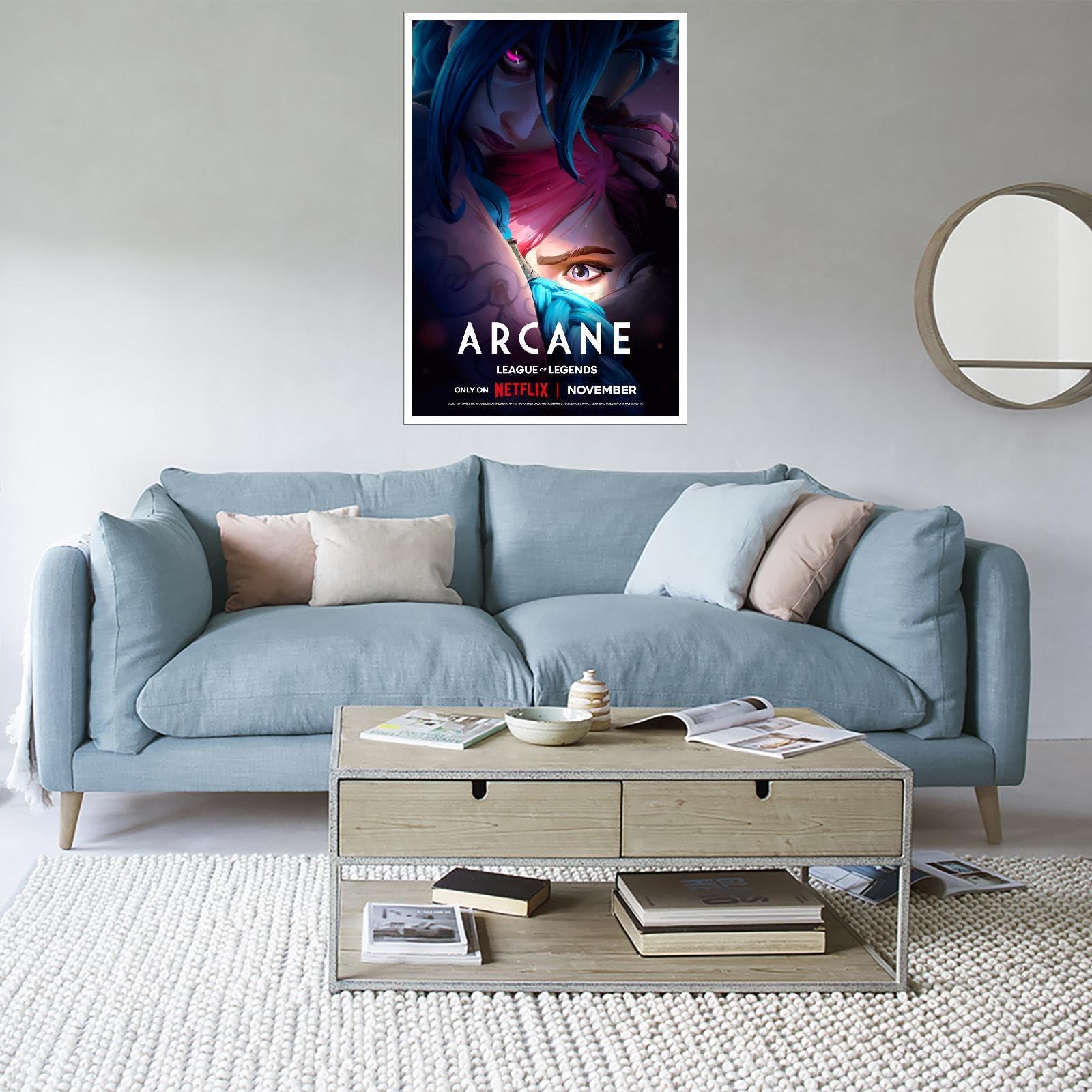 DEKBOND Arcane Season 2 Canvas Prints Jinx&Vi Game Poster Cinema Dormitory Bedroom Aesthetic Poster Poster Wall Art For Home Office Bedroom Decorations Unframed 18"x12" - Image 4