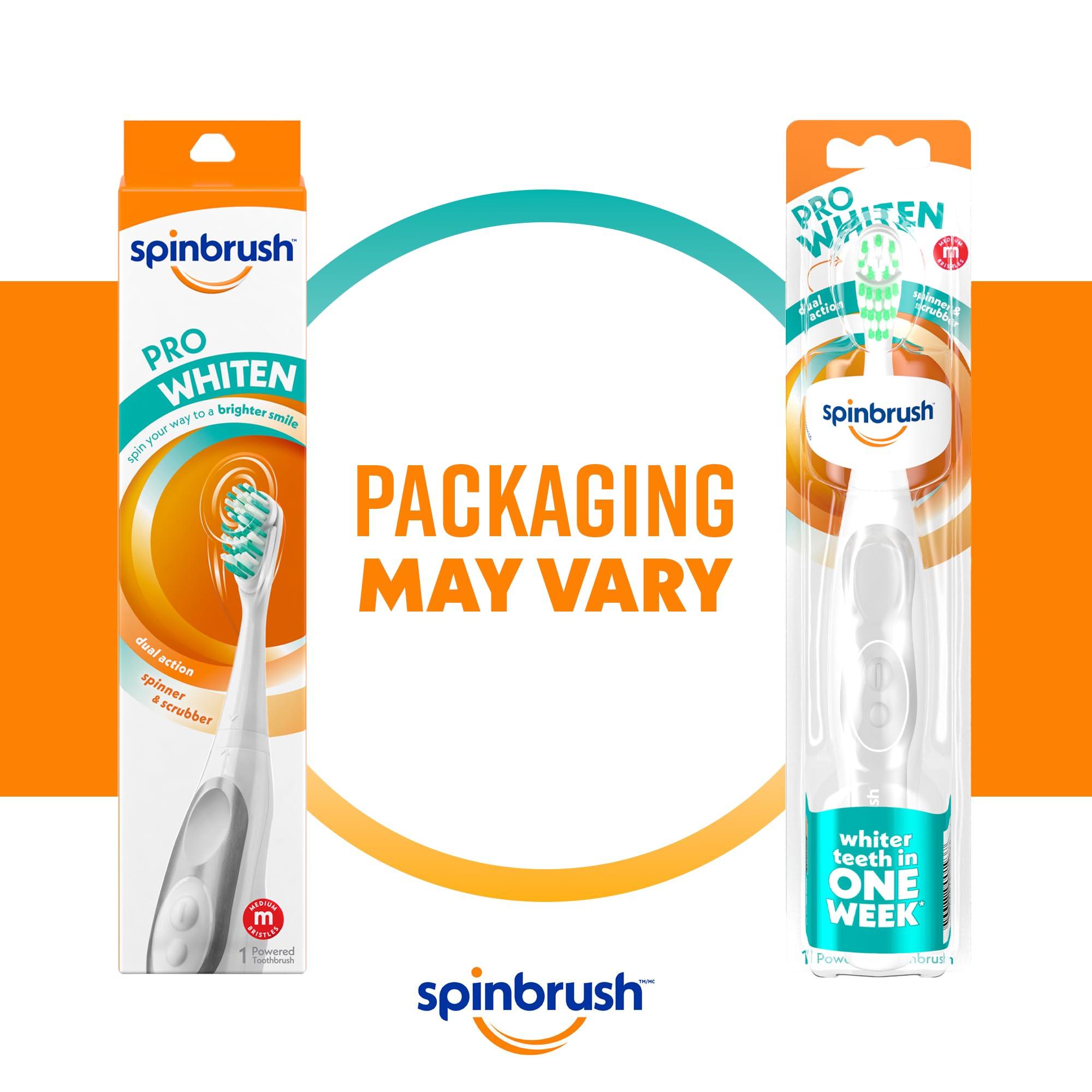 Spinbrush Pro Whiten, Battery Toothbrush for Adults, Medium Bristles, Batteries Included - Image 2