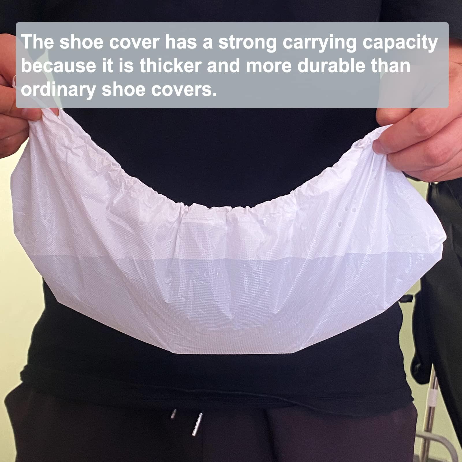 Sunshine post Shoe Covers Disposable,200Pack（100 Pairs）Boot Covers Waterproof Non Slip -Resistant One Size Fits Most for Rain Cleaning Indoor Floor Protection,White - Image 4