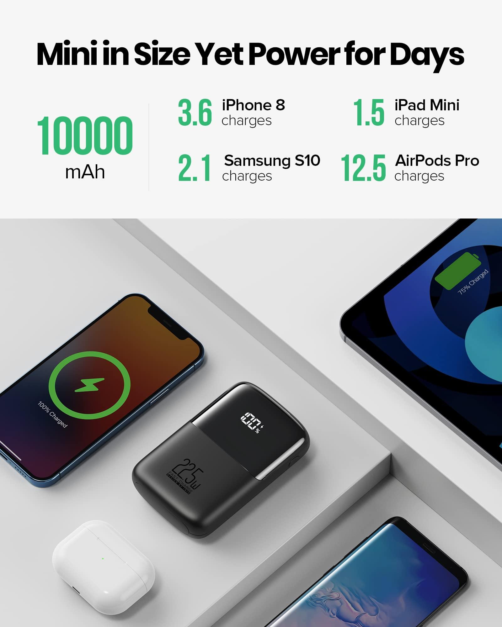 INIU Portable Charger, Smallest 22.5W 10000mAh Power Bank, USB C in/Output Fast Charging 3-Output Mini Battery Pack Charger with Phone Holder for iPhone 16 15 14 13 12 Samsung S23 Google iPad Tablet - Image 5