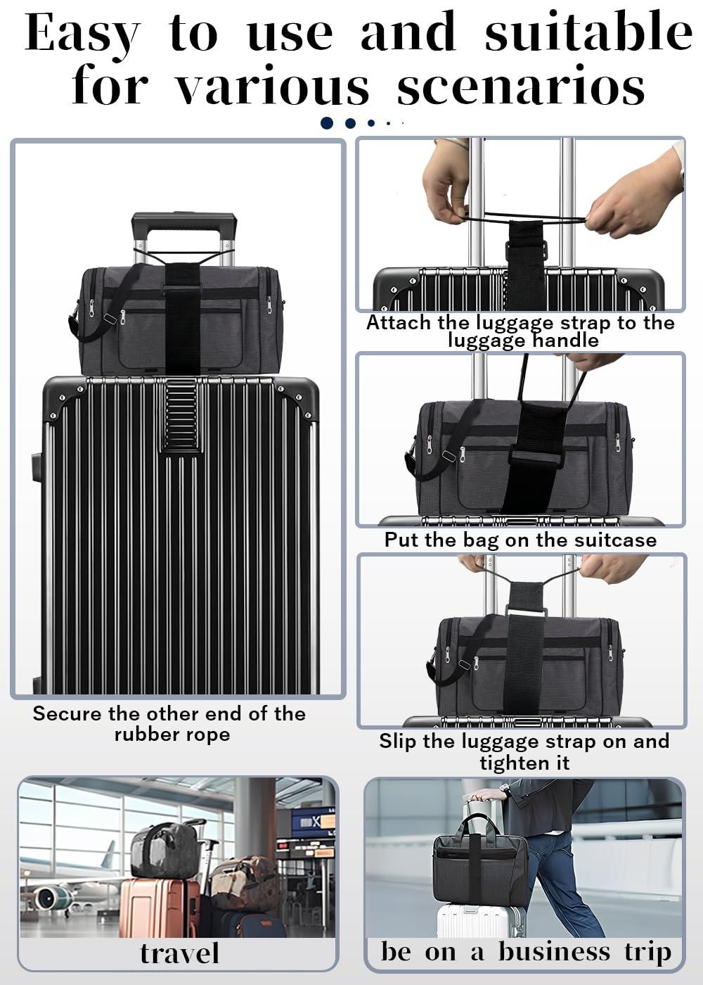 Luggage Straps Bag Bungee Luggage Straps Suitcase Adjustable Belt，Add a Bag Easy to Travel Suitcase Elastic Strap Belt Luggage Accessories(Black) - Image 7
