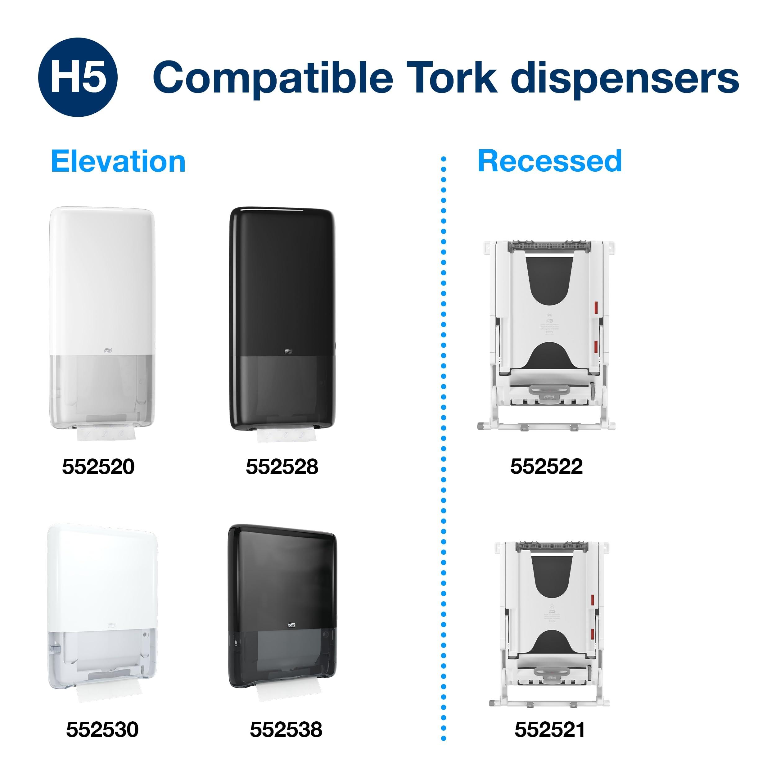 Tork PeakServe Continuous Paper Hand Towels White H5, Premium, Compressed, 12 x 270 sheets, 105066 - Image 6
