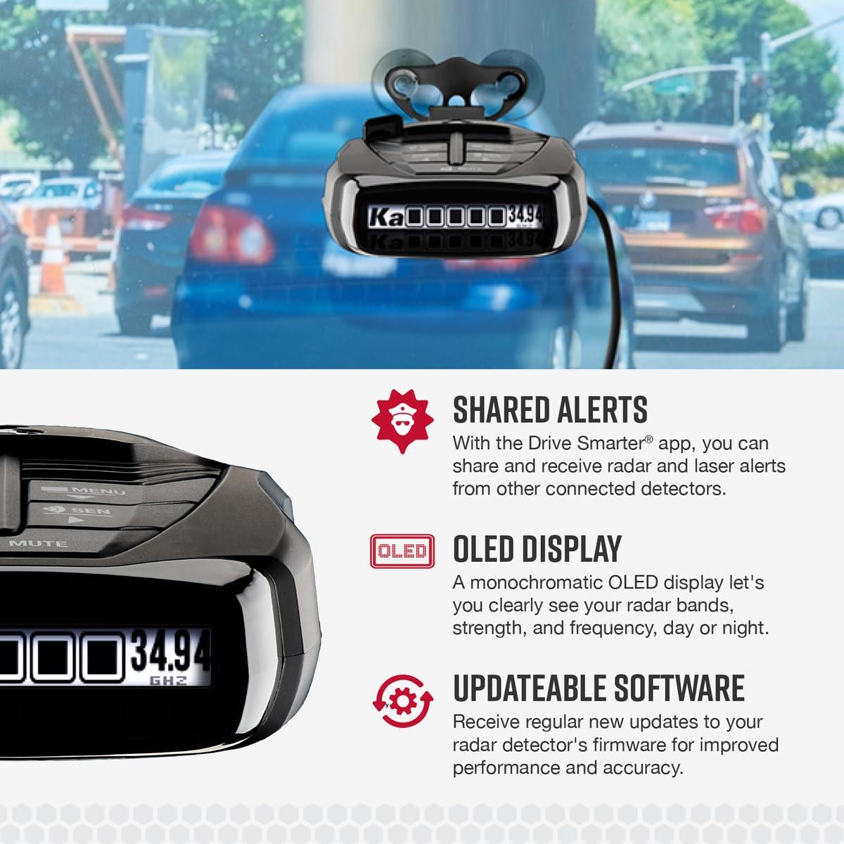 Cobra RAD 480i Laser Radar Detector – Long Range Detection, Bluetooth, Apple CarPlay and Android Auto Compatible, LaserEye Front and Rear Detection, Digital Signal Processing, Black - Image 4