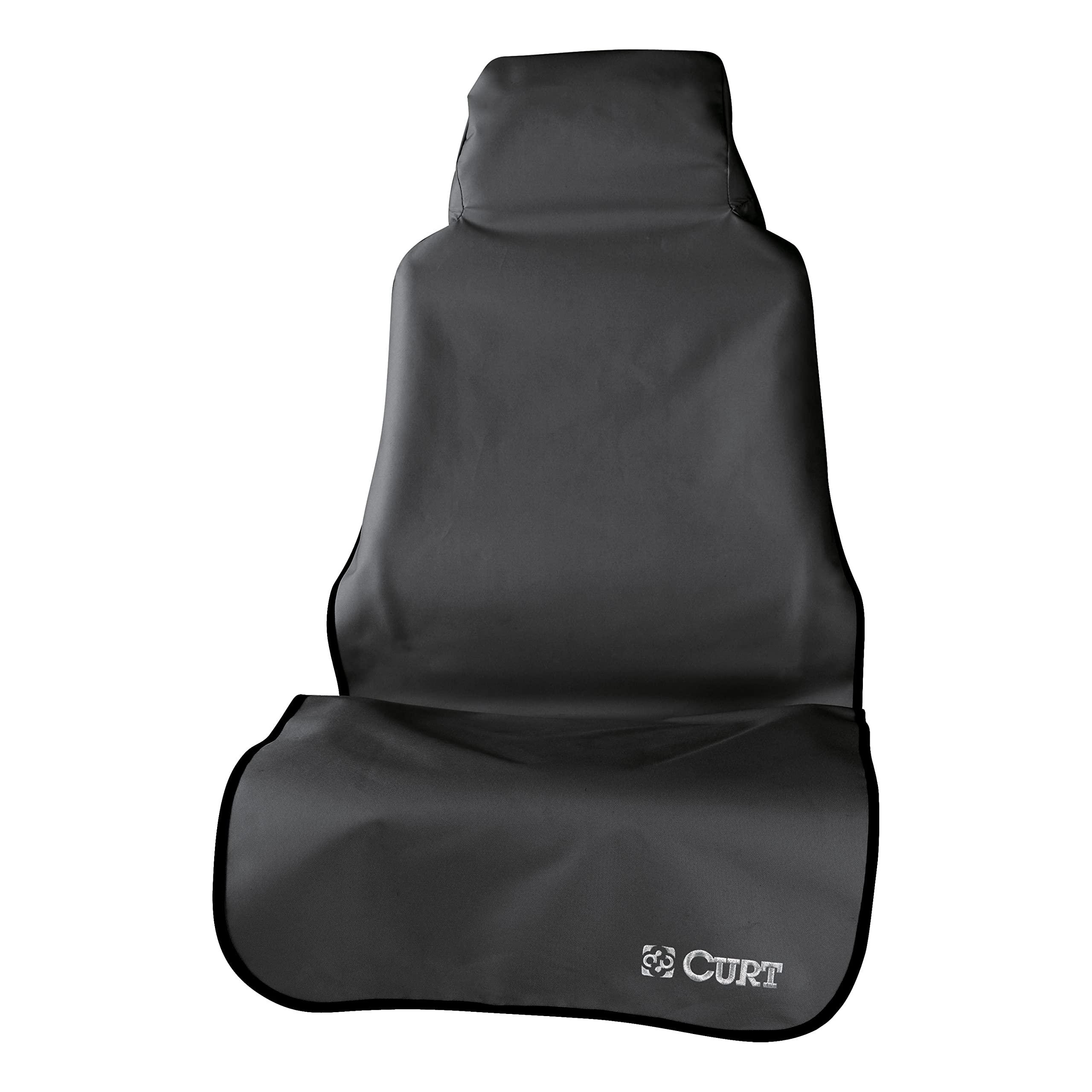 CURT 18501 Seat Defender 58-Inch x 23-Inch Black Waterproof Universal Bucket Car Seat Cover Protector