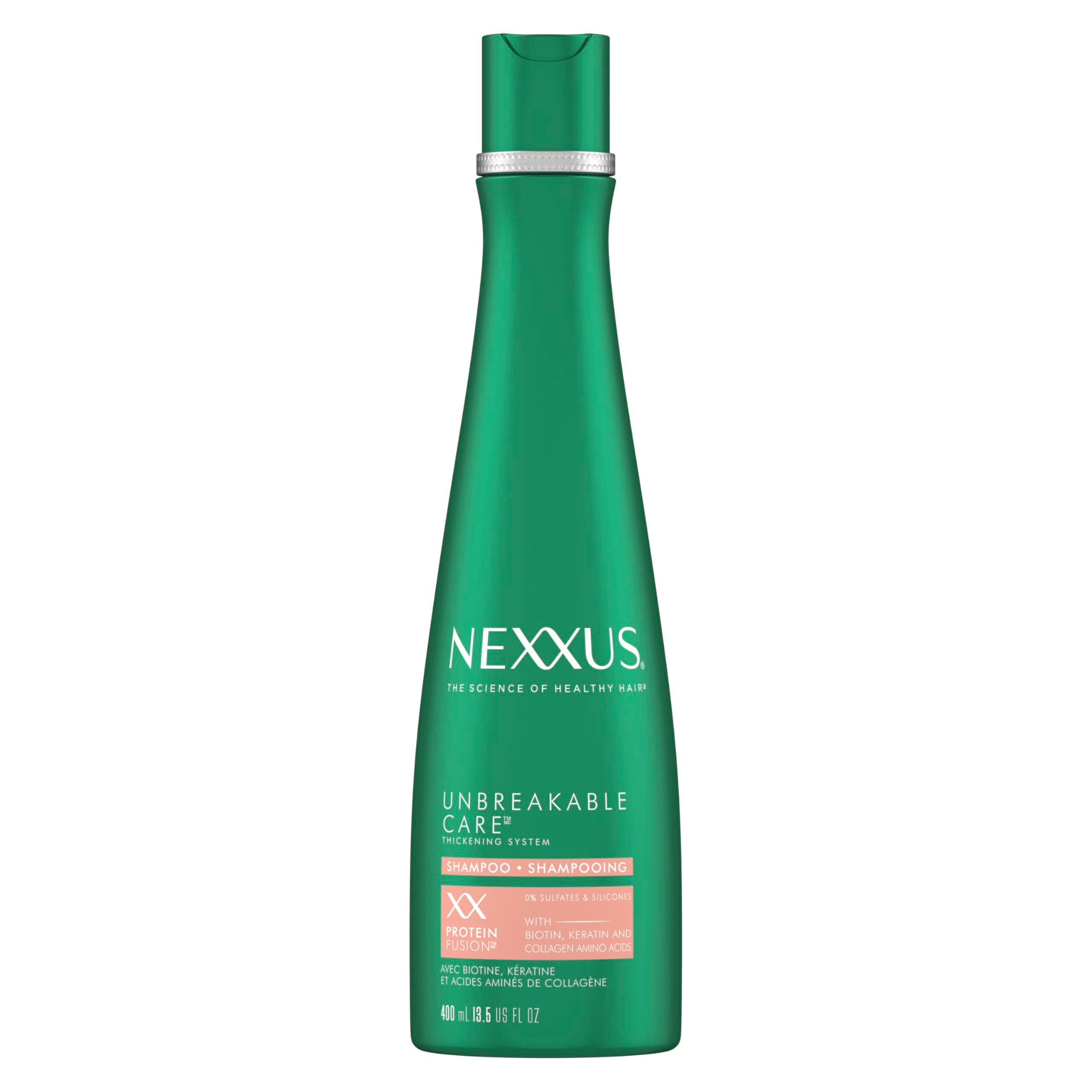 Nexxus Unbreakable Care Anti-Breakage Shampoo With Keratin, Collagen, Biotin For Fine And Thin Hair Sulfate Free Shampoo 13.5 oz - Image 1
