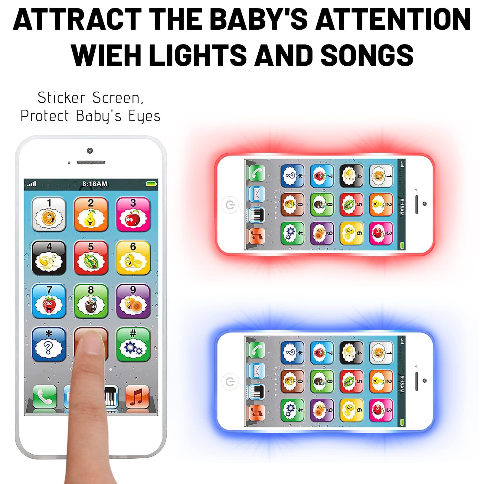 Wolmund Toy Learning Play Cell Phone with 8 Functions and Dazzling Lights Interactive Toy for Toddler Baby Kids Boys Girls - Image 4