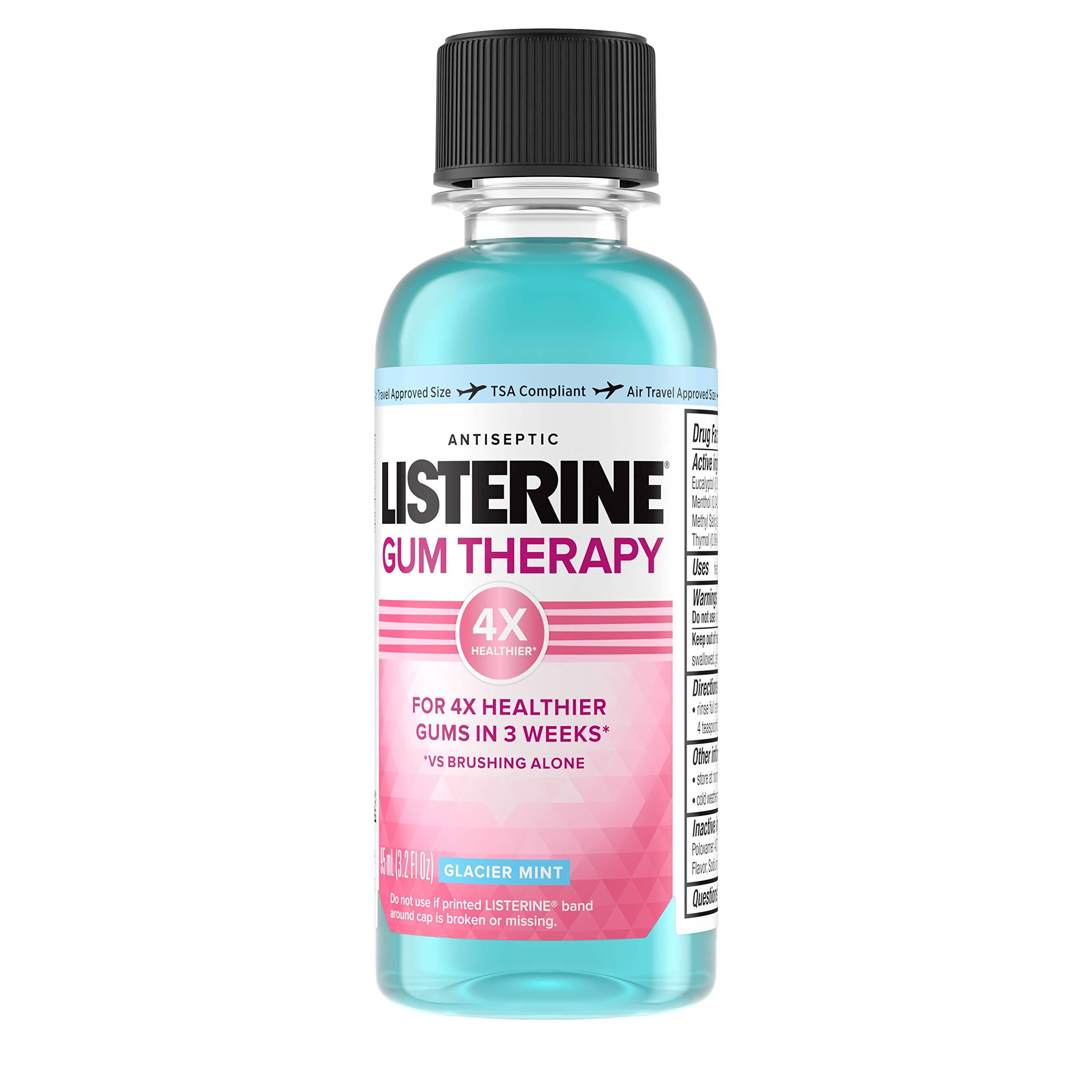 Listerine Gum Therapy Anti-Plaque & Gingivitis Travel Mouthwash, Glacier Mint, 95 mL 1 ea - Image 8