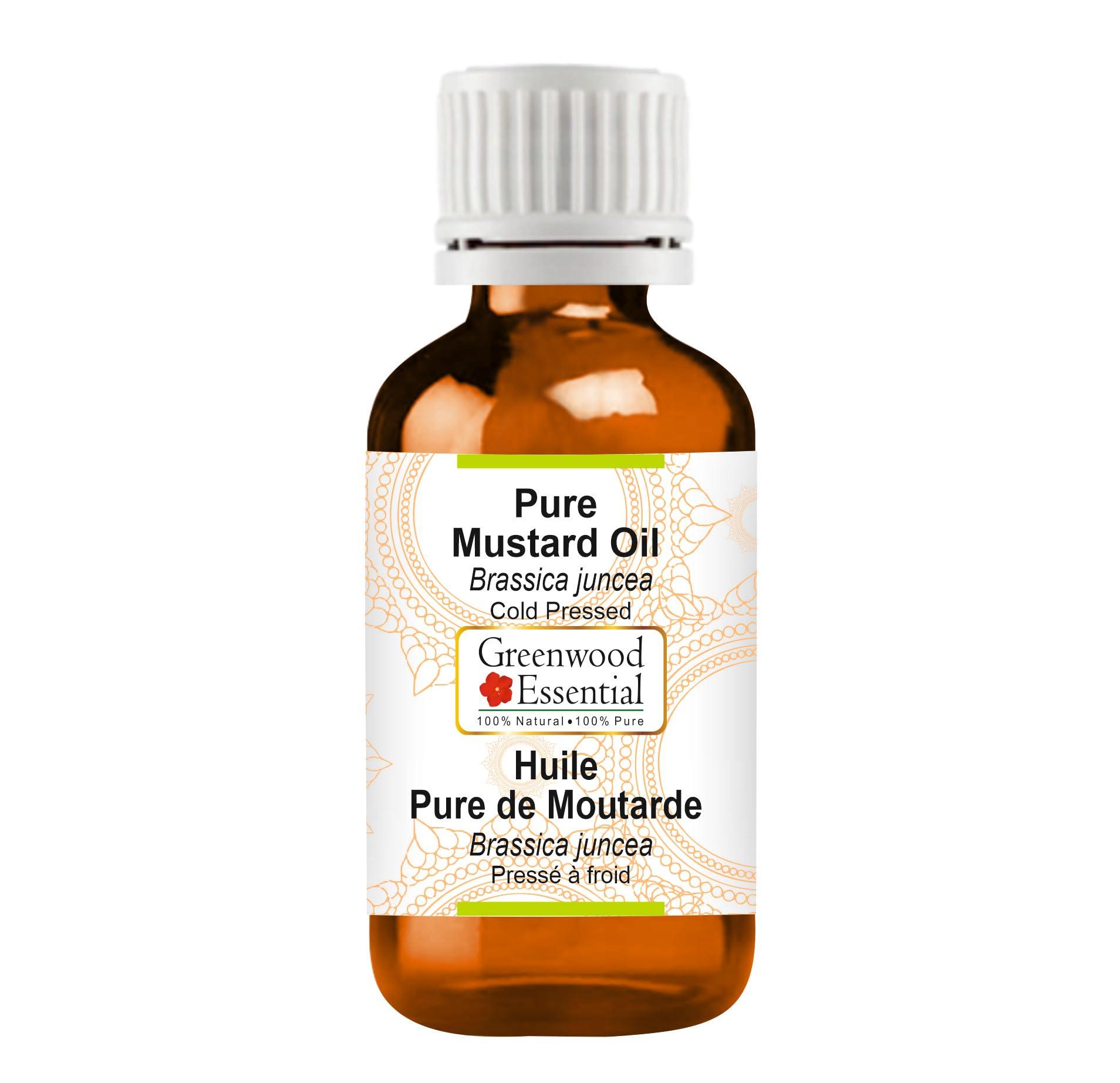 Greenwood Essential Pure Mustard Oil (Brassica juncea) Cold Pressed 50ml(1.69 oz)