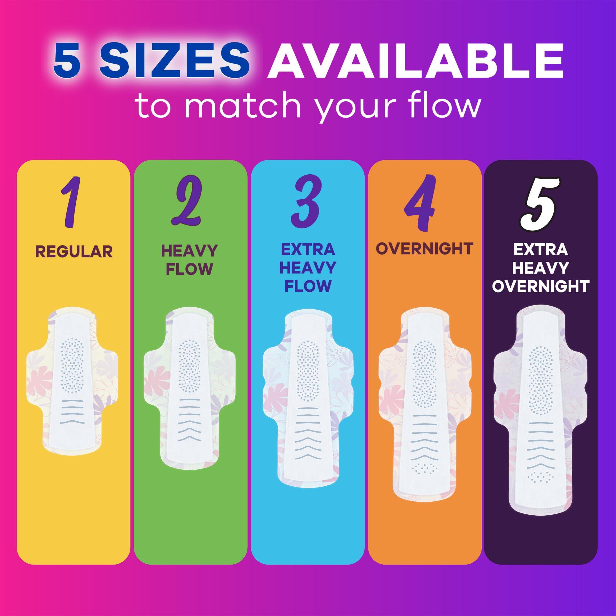 Always Radiant Feminine Pads for Women, Flexfoam Pads with Wings, Size 3, Extra Heavy Absorbency, Lightly Scented, 30 Count (Packaging May Vary) - Image 8