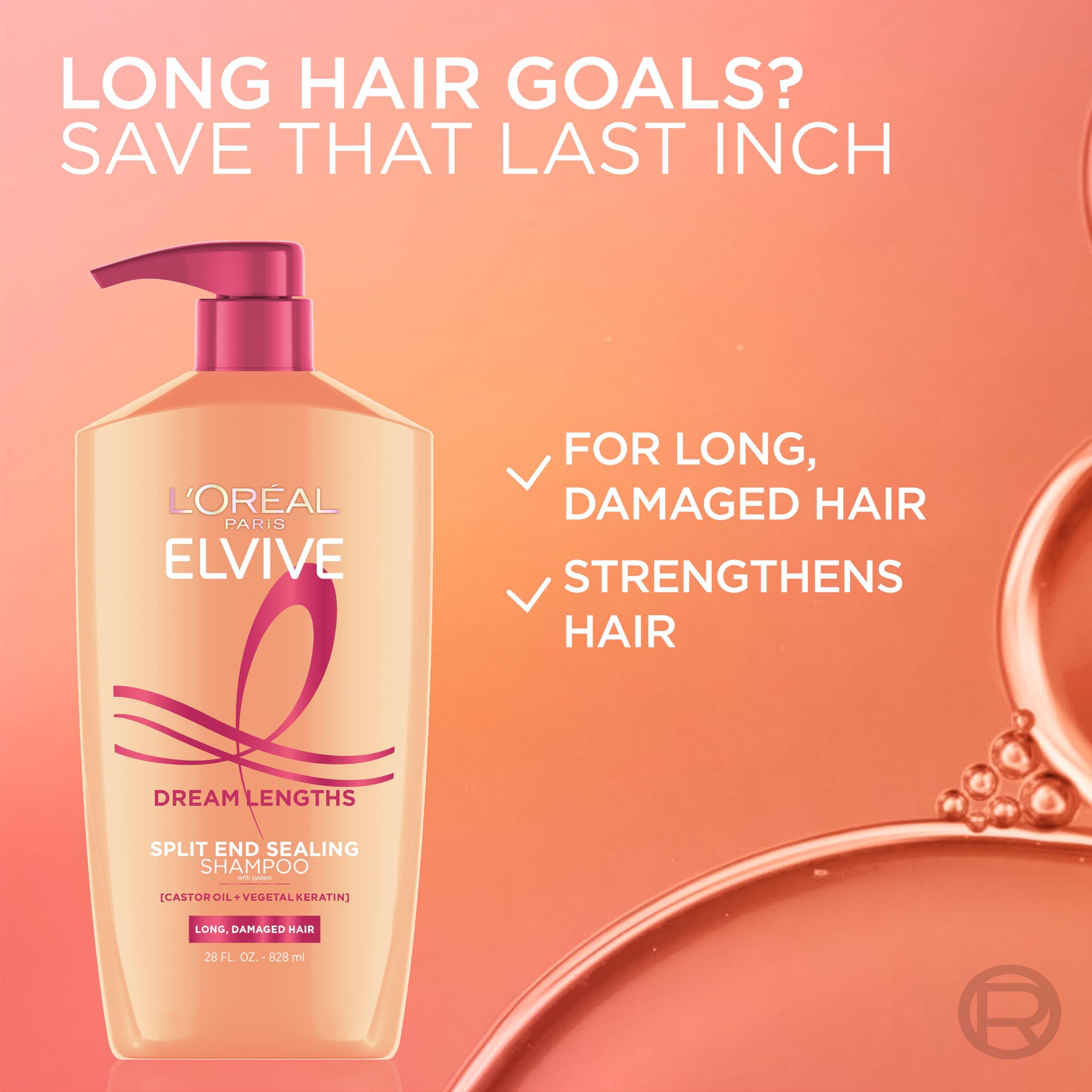 L'Oreal Paris Elvive Dream Lengths Shampoo and Conditioner Kit, Paraben Free, 1 kit - Image 7