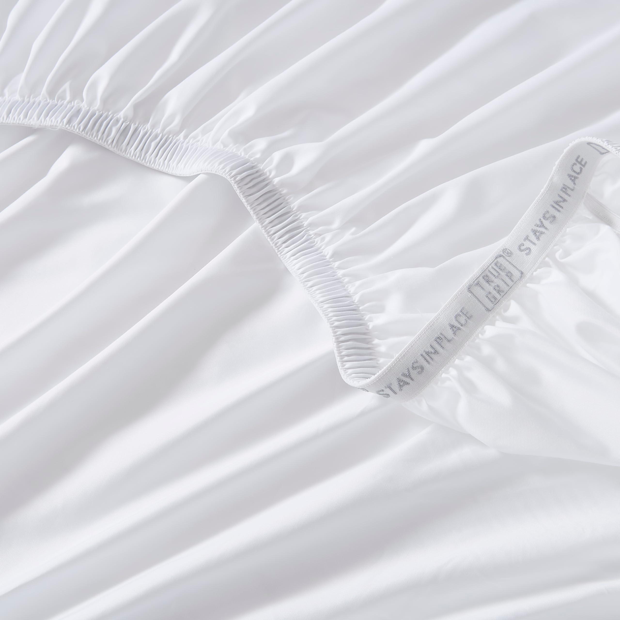 Linen Closet Luxury Cotton 1200 Thread Count Hotel Luxury 4-Piece Sheet Set, Queen, White - Image 4