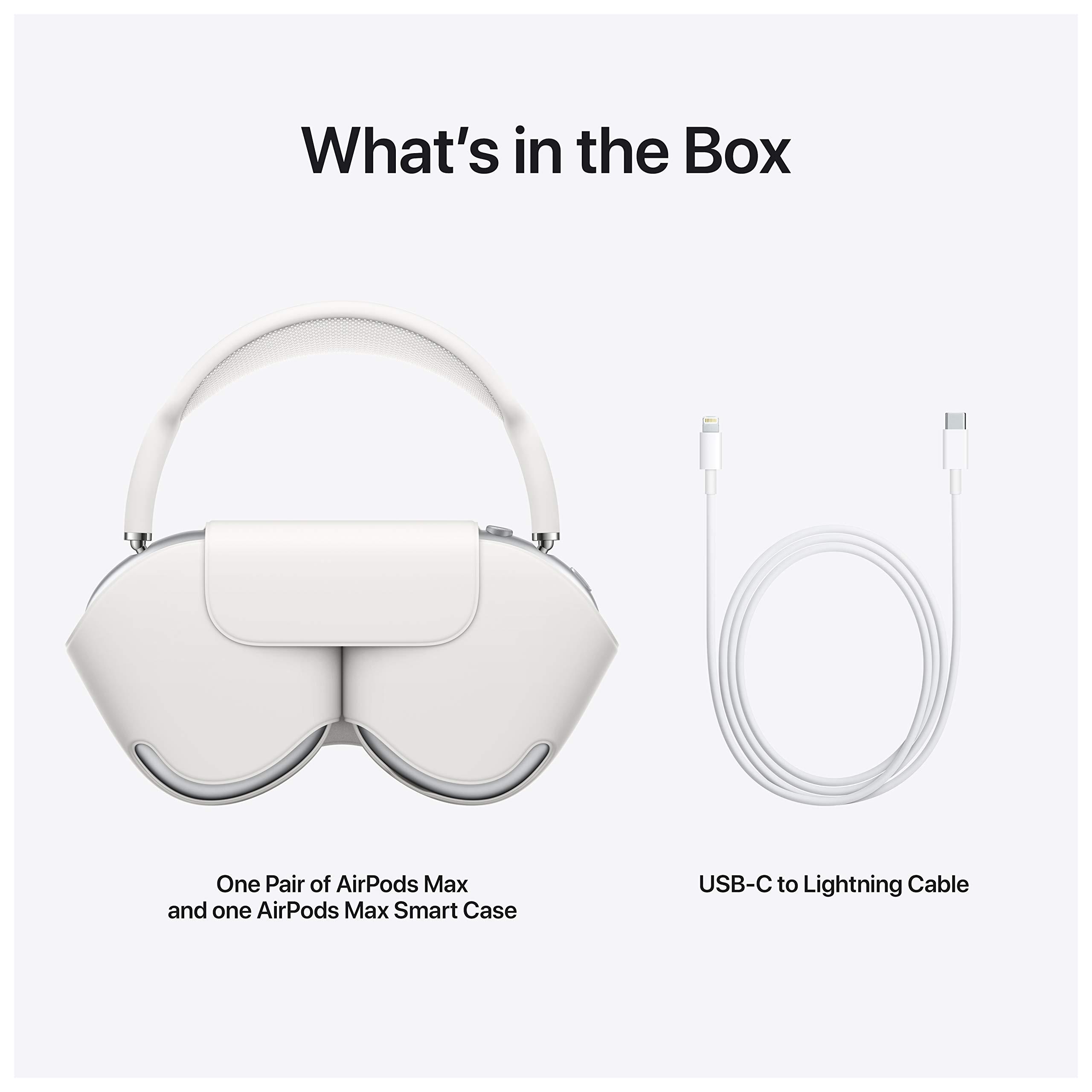 Apple AirPods Max Wireless Over-Ear Headphones, Active Noise Cancelling, Transparency Mode, Personalized Spatial Audio, Dolby Atmos, Bluetooth Headphones for iPhone – Silver - Image 6