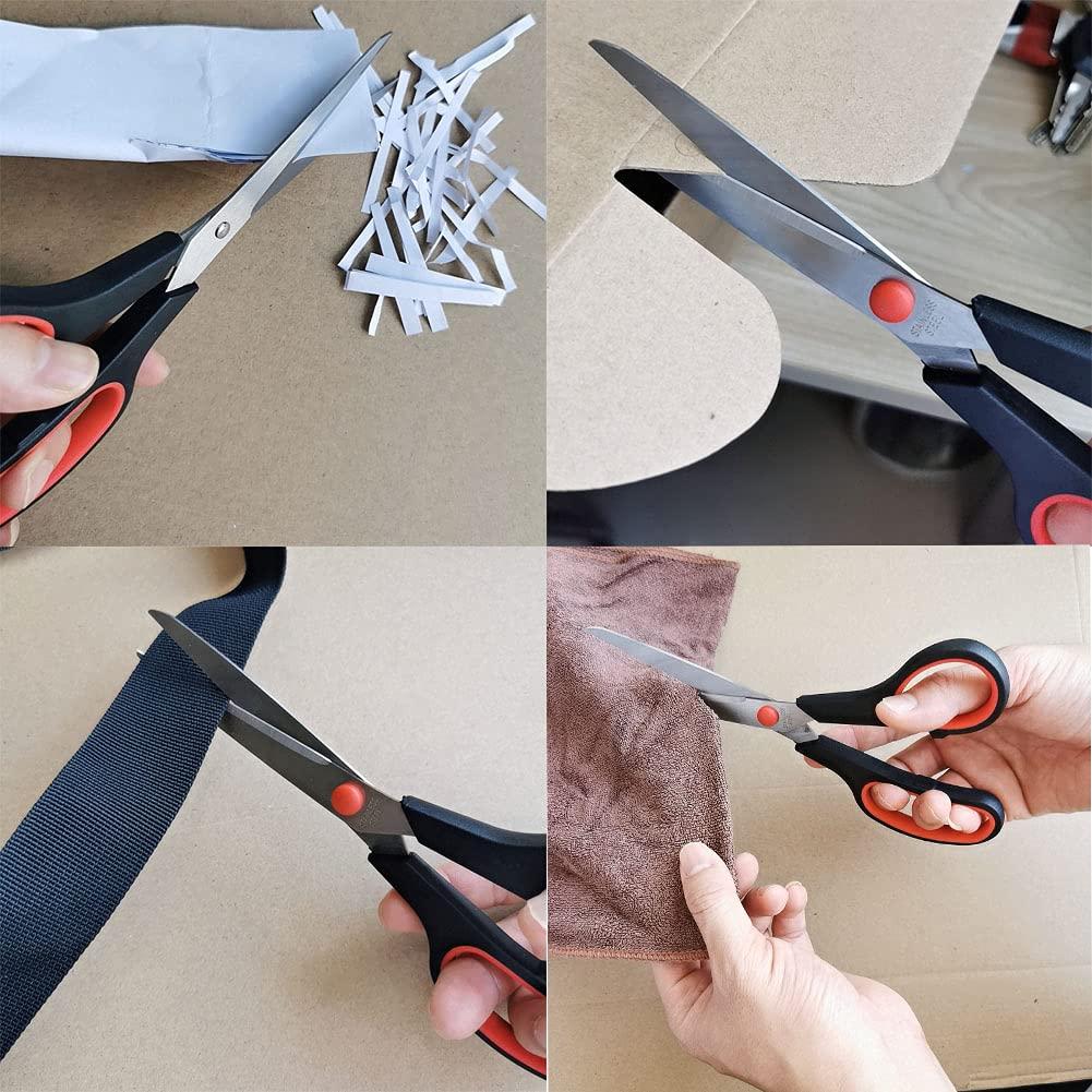 Scissors, Multipurpose office Scissors,8.5 Inch Ultra Sharp Shears, Comfort-Grip Handles Household scissors，Sturdy Sharp Craft Supplies - Pack of 5, Right/Left Hande - Image 7