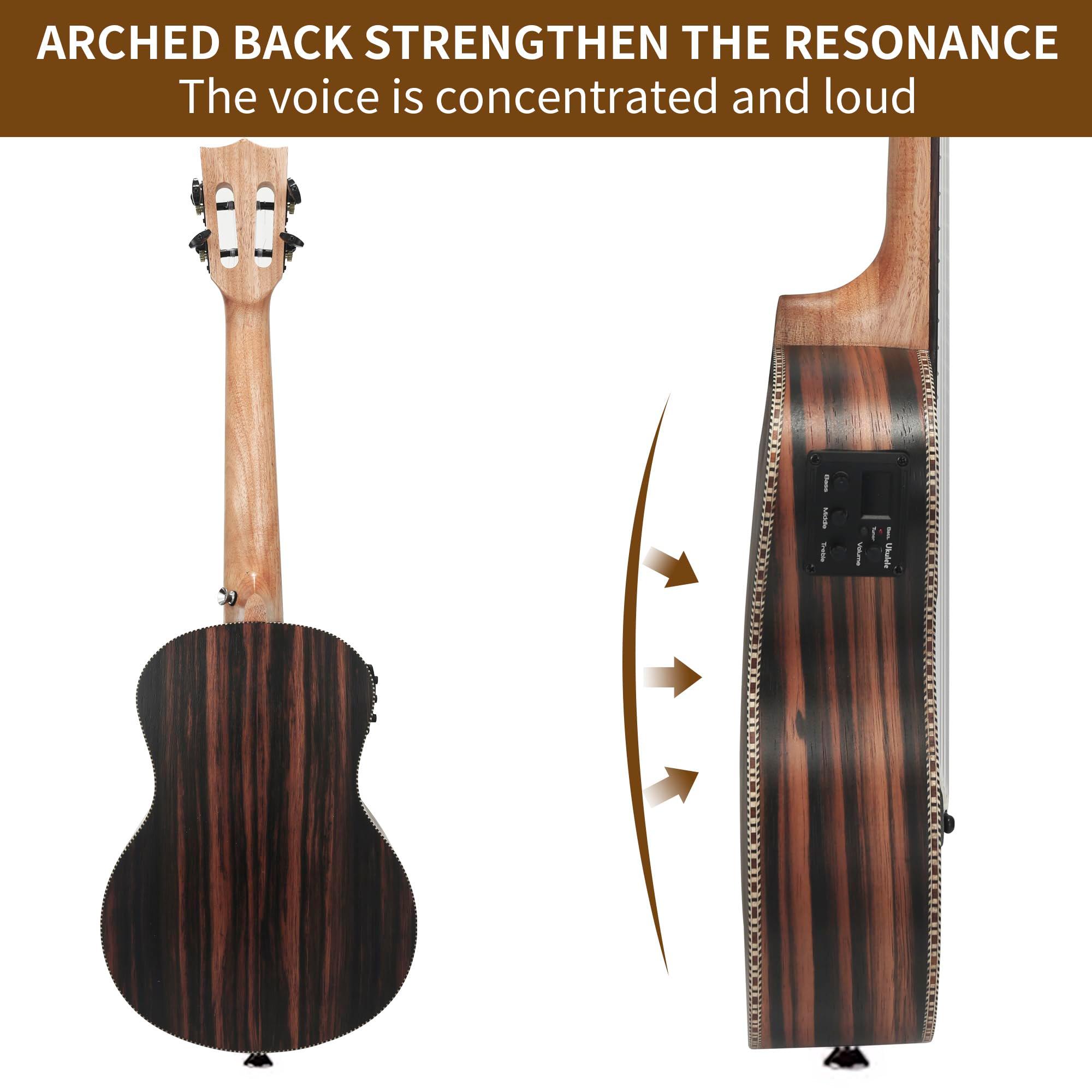 MelWinForee 26-Inch Electric Ukulele Beginner Bundle – Left-Handed Friendly with Amp, Gig Bag, and Accessories - Image 6