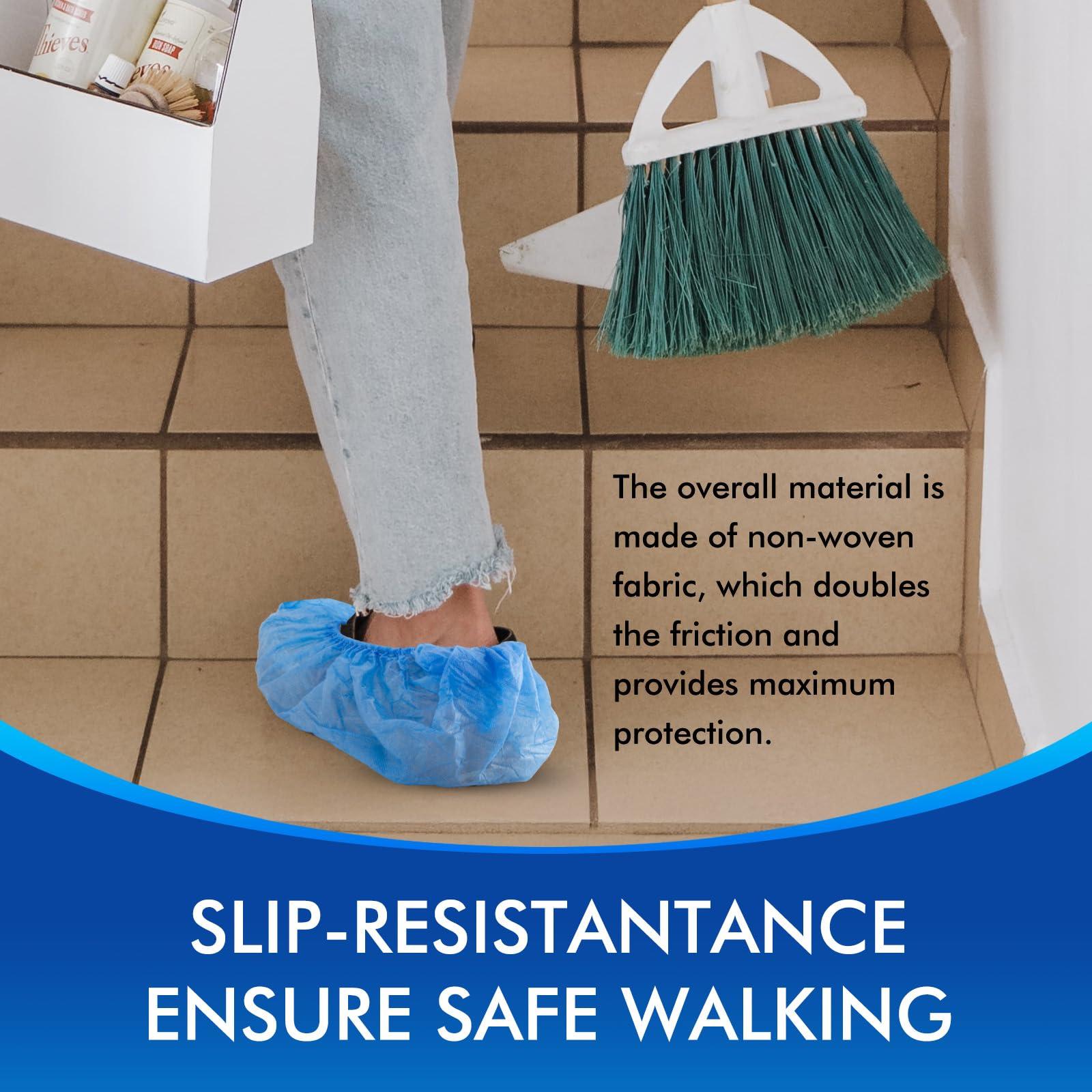 100 Pieces (50 Pairs) Shoe Covers Disposable for Automatic Shoe Cover Dispenser, Premium Non-Woven, Durable, Non-Slip, T buckle Shoe Covers Disposable for Shoe Cover Machine for US 6 to 14 Size - Image 6