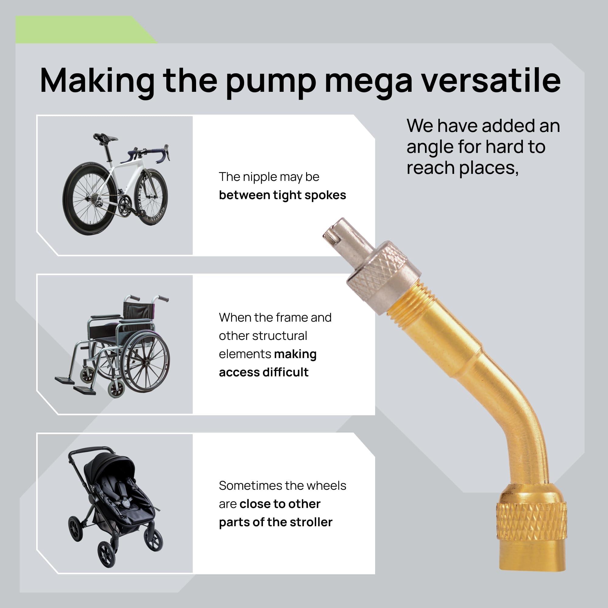Bike Pump Floor, Advanced Bike Tire Inflator, Bicycle Hand Air Pump with Dual Presta and Schrader Valves, Handheld Bike Pump, Suitable for Road and Mountain Bikes, Baby Stroller, Balls - Image 5