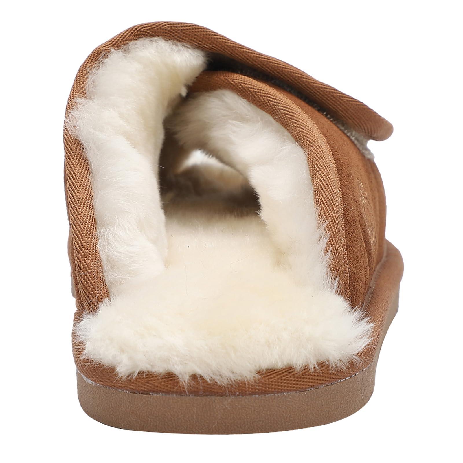 Lamo Womens Apma Open Toe Wide Slip On Casual Slippers Casual - Brown - Image 6