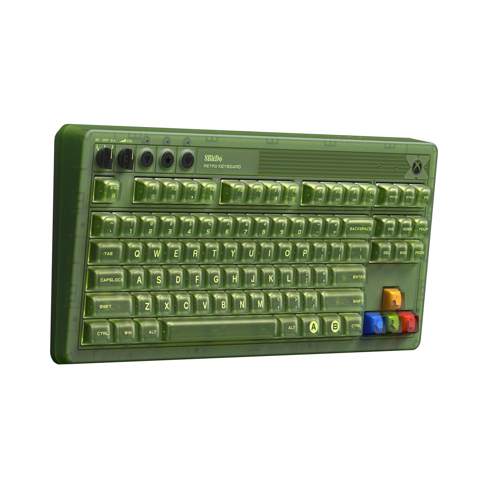 8BitDo Retro 87 Mechanical Keyboard with RGB Backlight, Bluetooth/2.4G/USB-C Hot Swappable Wireless Gaming Keyboard for Windows and Android - Xbox Edition (Officially Licensed) - Image 2