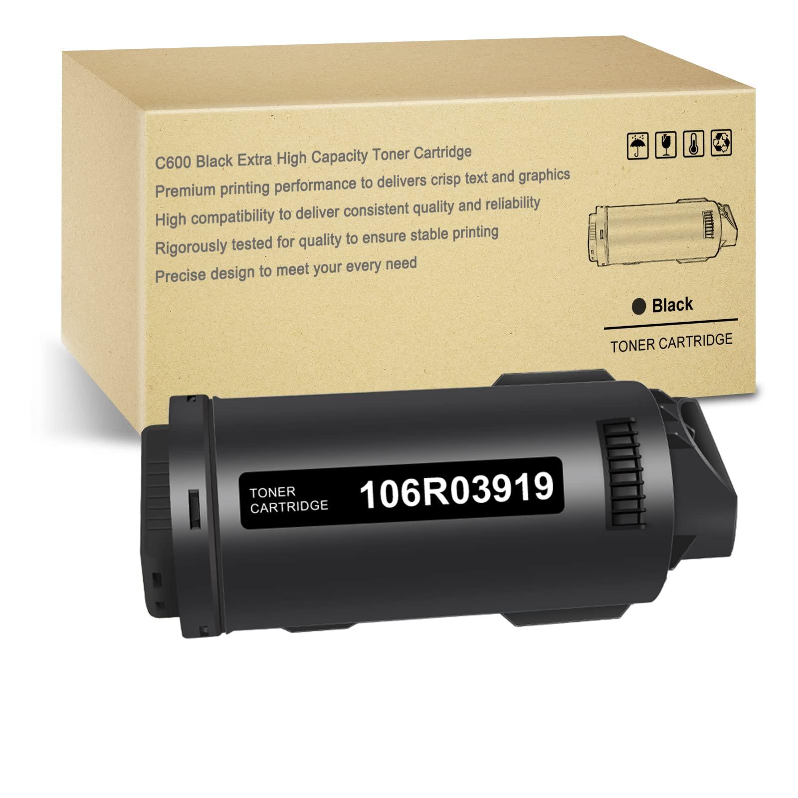 VersaLink C600 C605 Black Extra High Capacity Toner Cartridge, Remanufactured for Xerox 106R03919 (16,900 Pages)