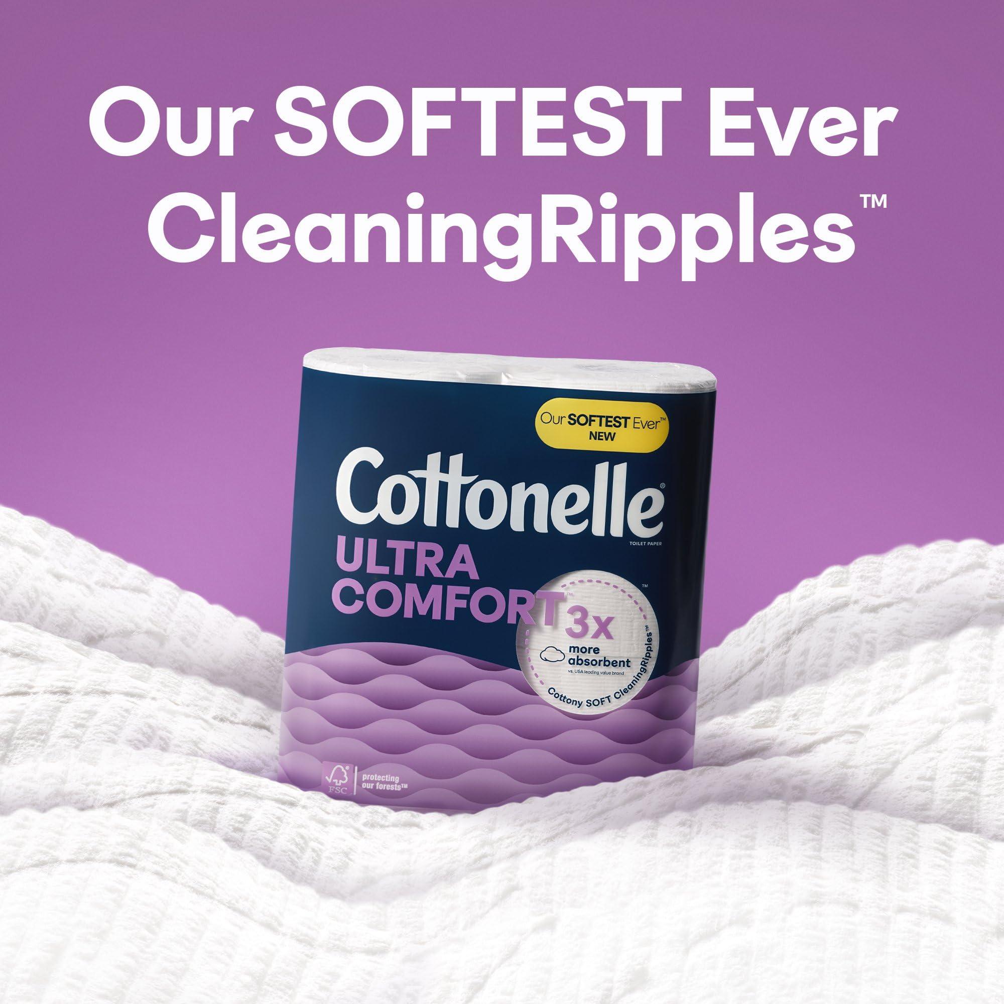 Cottonelle Ultra Comfort Toilet Paper, Strong Toilet Tissue, 9 Mega Rolls - Image 5