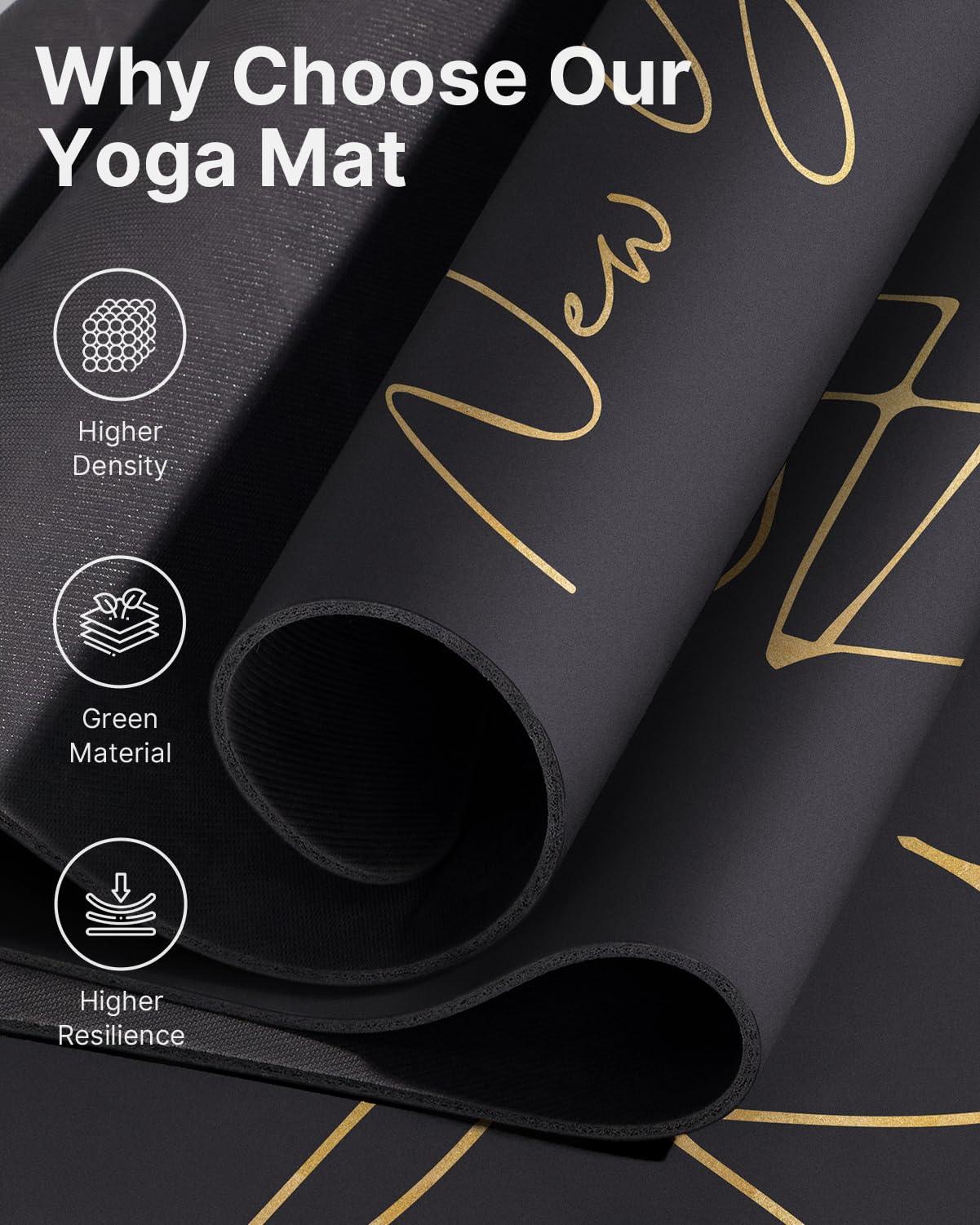 YOTTOY City Landmark Yoga Mat,72"x26"x6mm Hot Yoga Mat with coconut Anti-Tear Design and Friendly Natural Rubber Yoga Mat with Strap and Bag - Image 4
