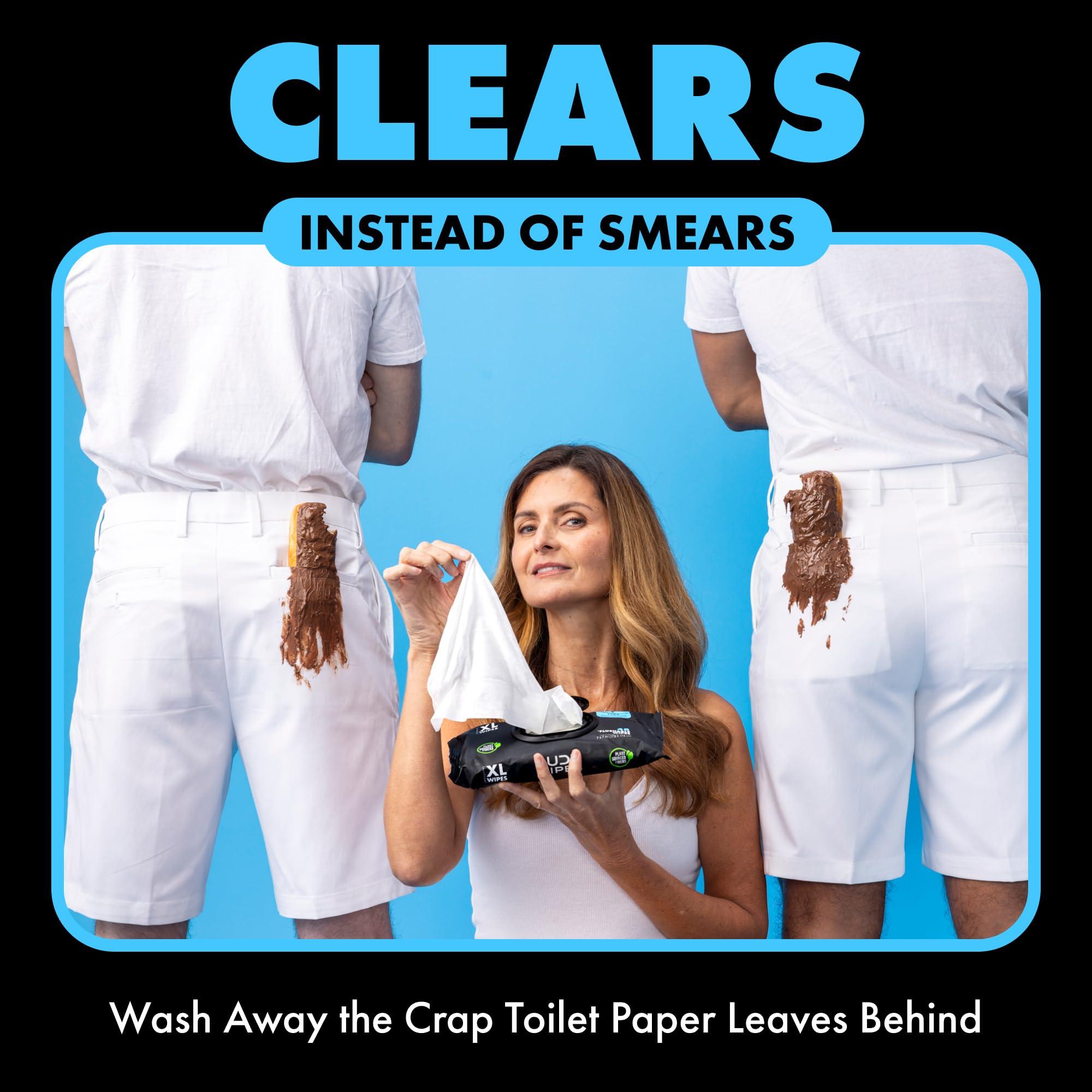 DUDE Wipes Flushable Wipes - 1 Pack, 48 Wipes - Unscented Extra-Large Wet Wipes with Vitamin-E & Aloe for at-Home Use - Septic and Sewer Safe - Image 2