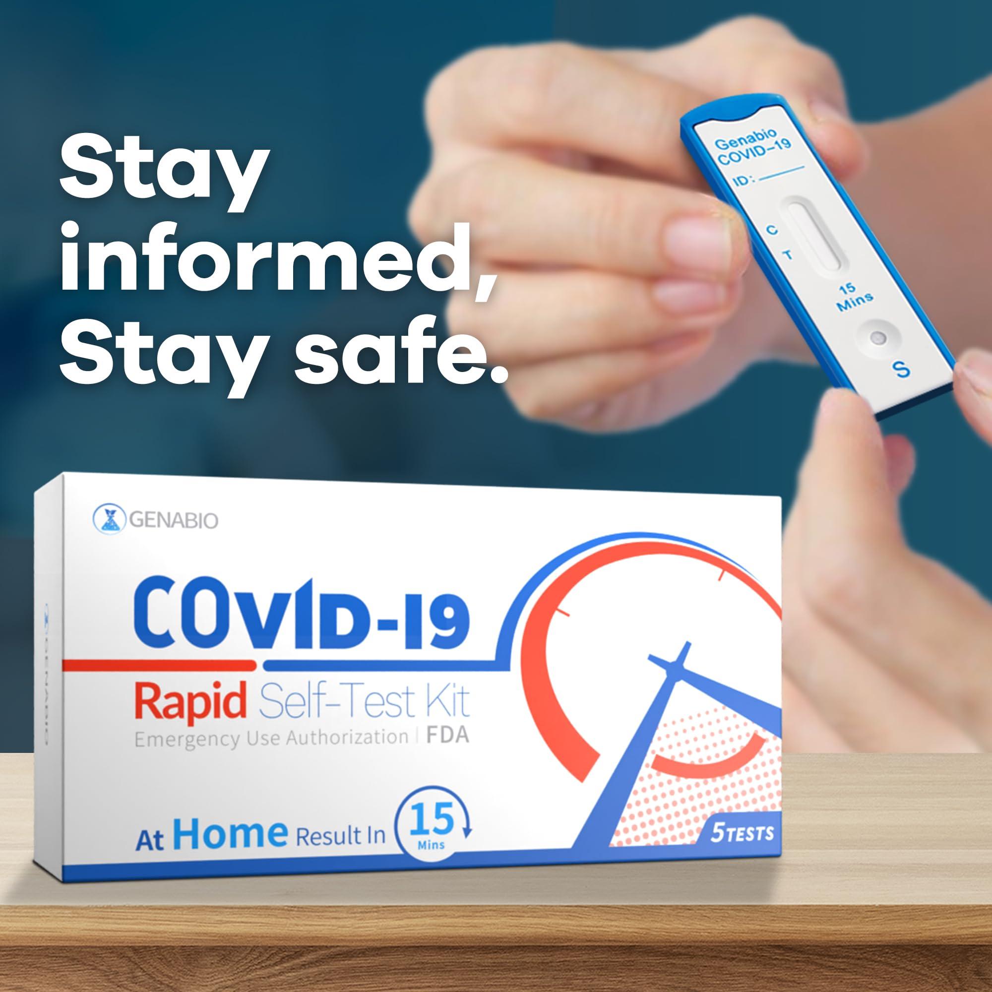 Genabio COVID-19 Antigen Rapid Self-Test Kit (5 Pack) – FDA EUA Authorized | 15 Min at-Home Results | FSA/HSA Reimbursable | OTC Nasal Swab | Easy Self-Test | (1 Pack, 5 Tests) - Image 6