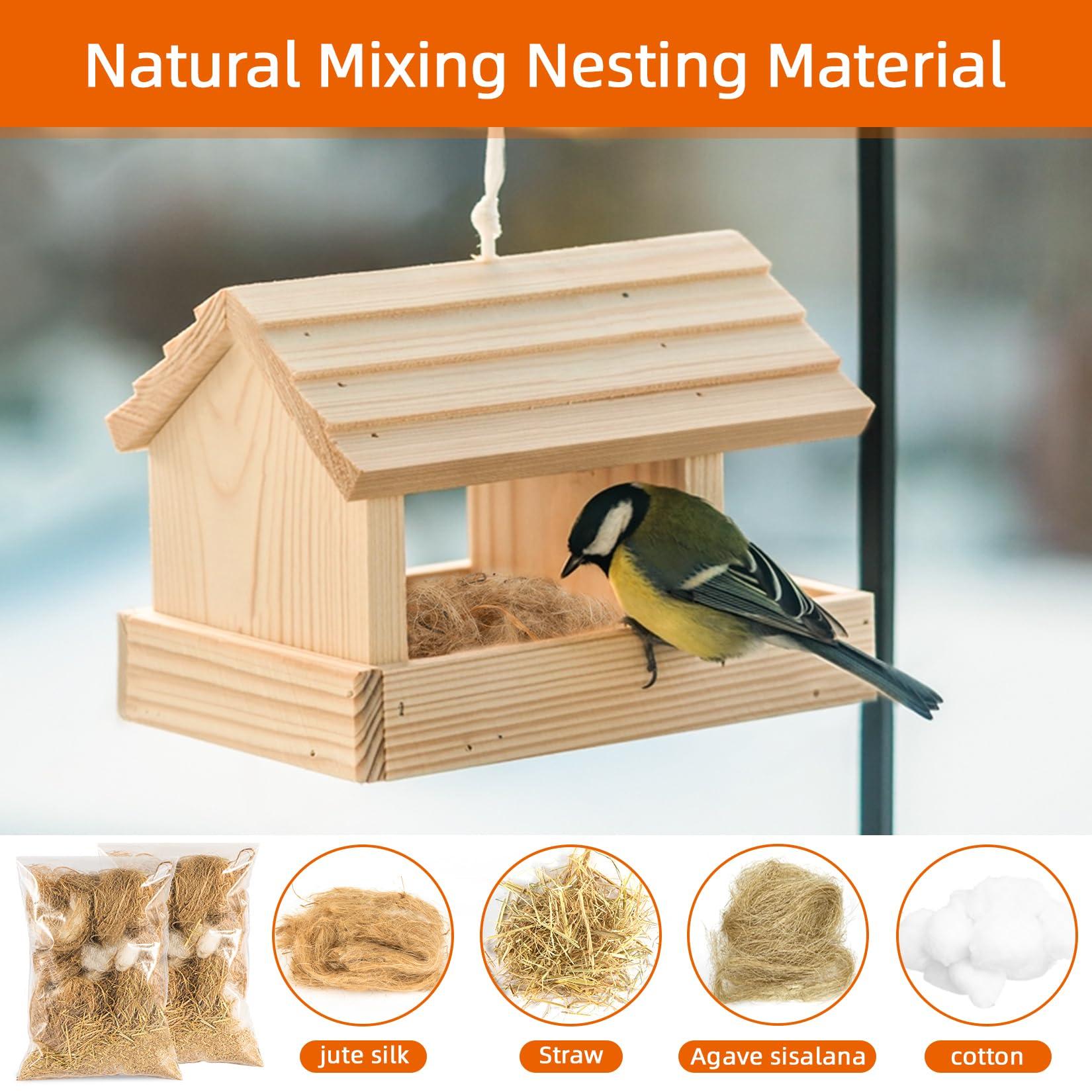 Sukh 2 Pack Bird Nesting Material - Bird Nests Bedding Hummingbird Nesting Material Mixing Canary Nesting Material Finch Nesting Material Parakeet Nesting Materials for Cage,Gardens,Tree Trunks (80G) - Image 2
