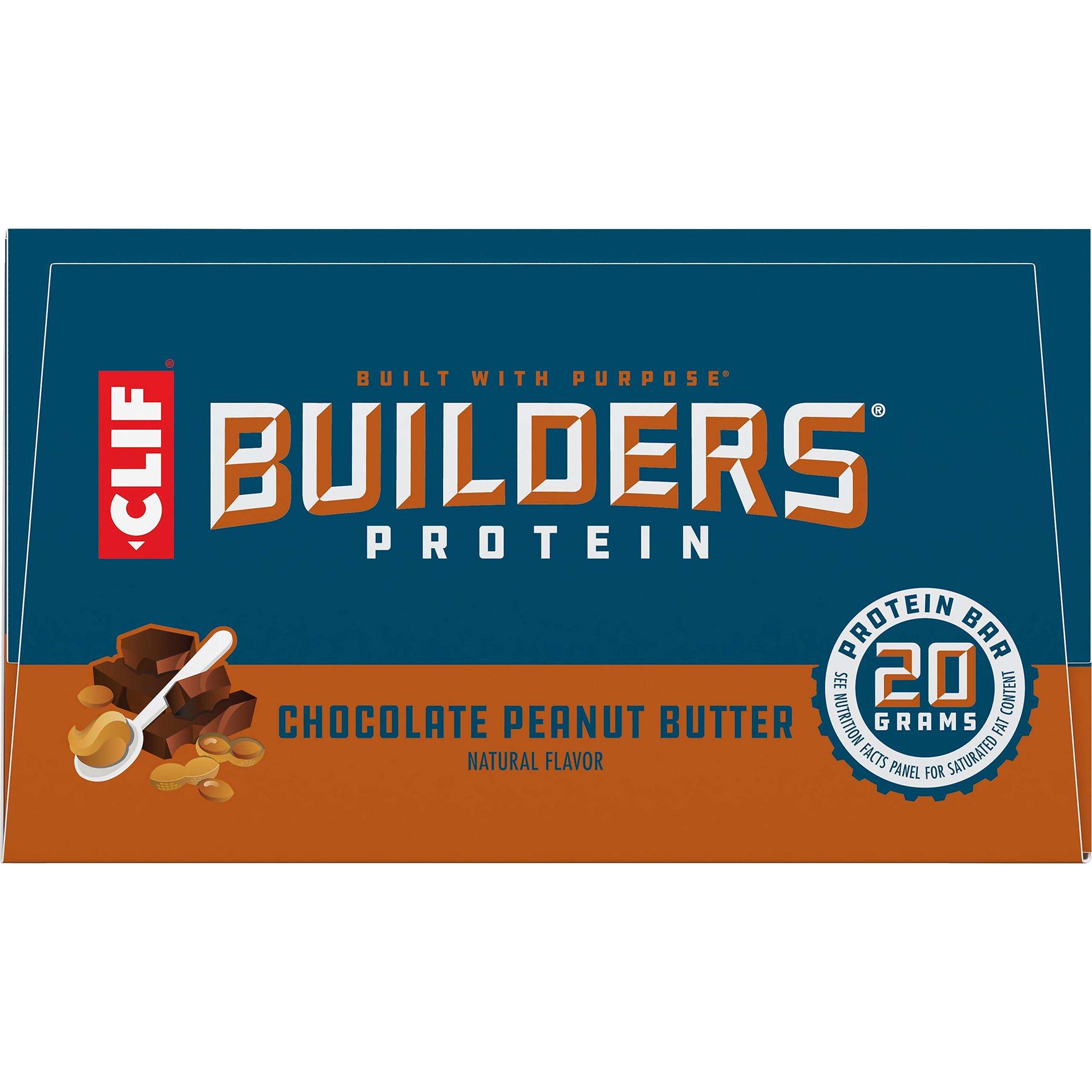CLIF BUILDERS Protein Bars - Chocolate Peanut Butter Flavor - 20g Plant Based Protein - Gluten Free - Non-GMO - Low Glycemic - No Artificial Sweeteners - Value Pack, 2.4 oz. (12 Count) - Image 16